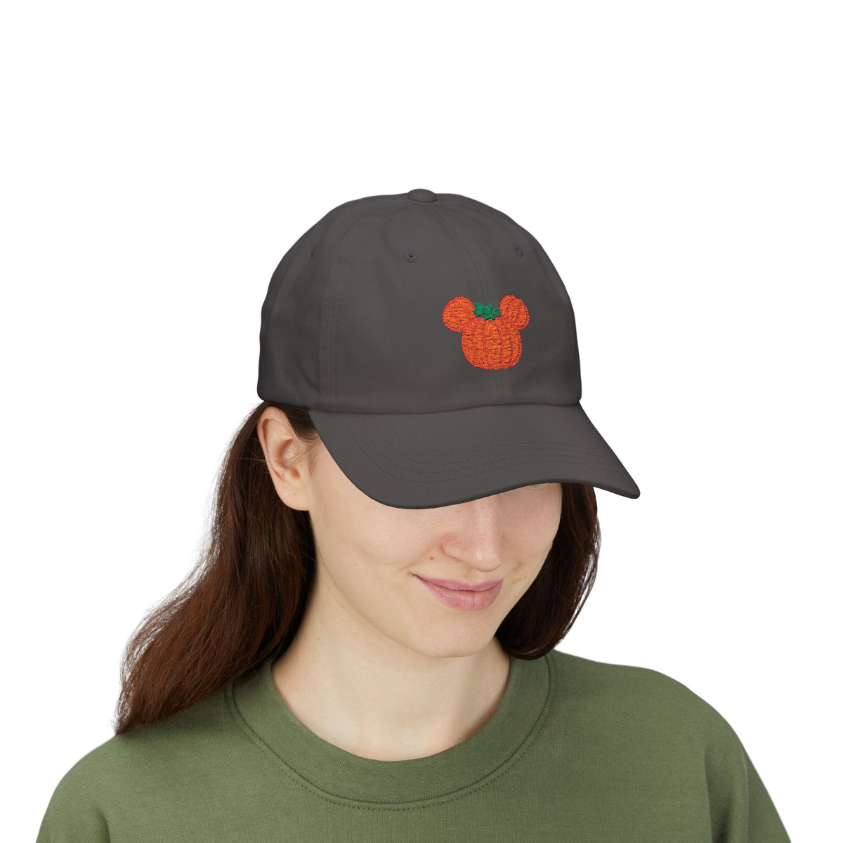 Fall theme embroidered pumpkin Classic Cap