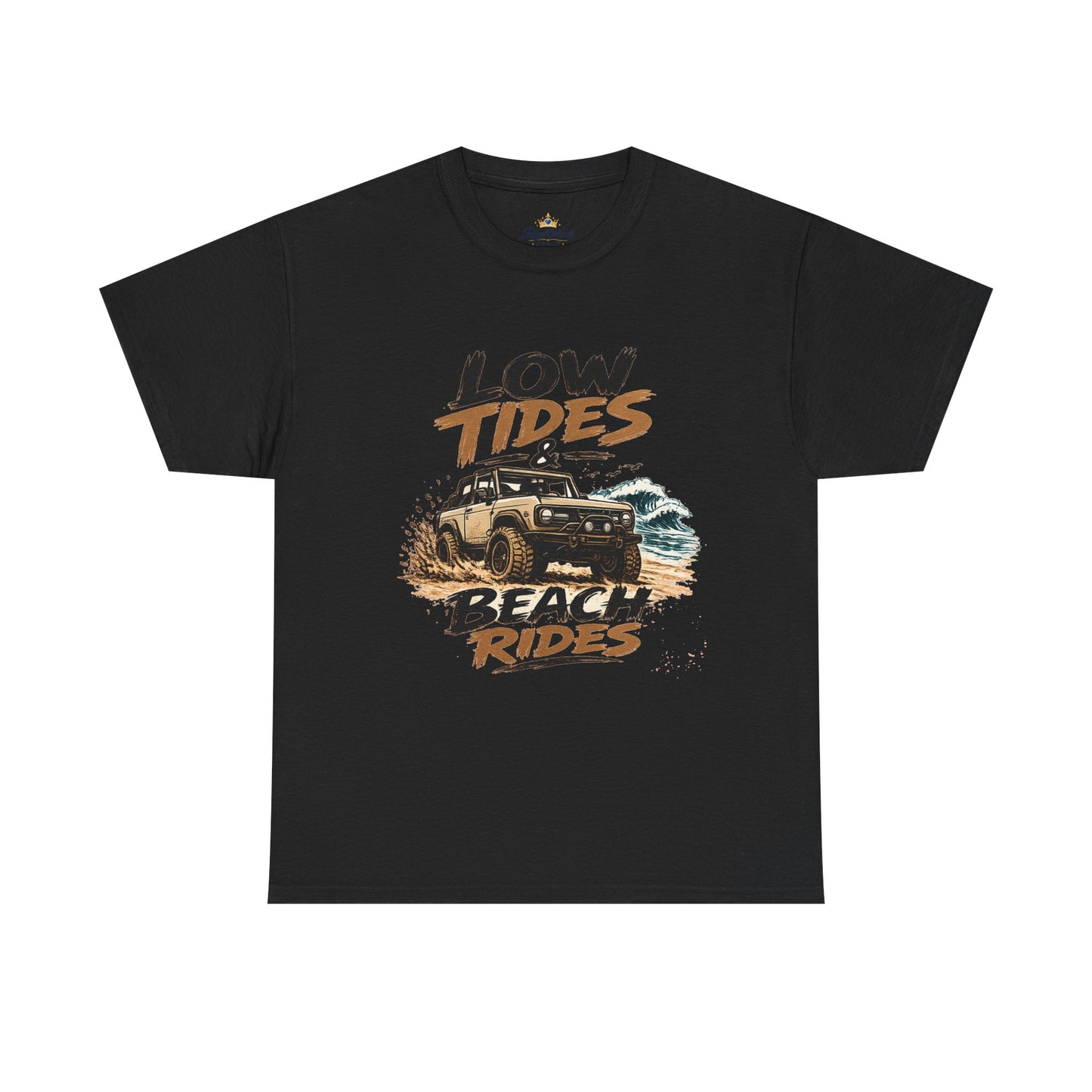 Low Tides & Beach Rides T-Shirt | 4x4 Beach Offroad Graphic