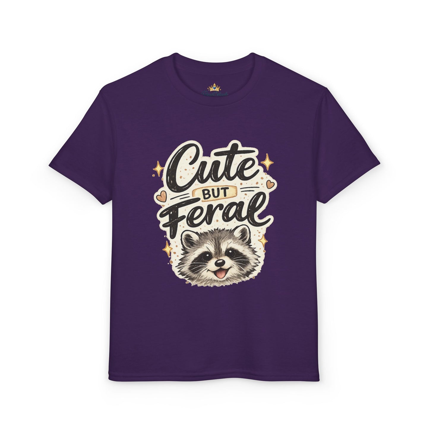 Cute but Feral Raccoon Youth T-Shirt | Kids Animal Graphic Tee