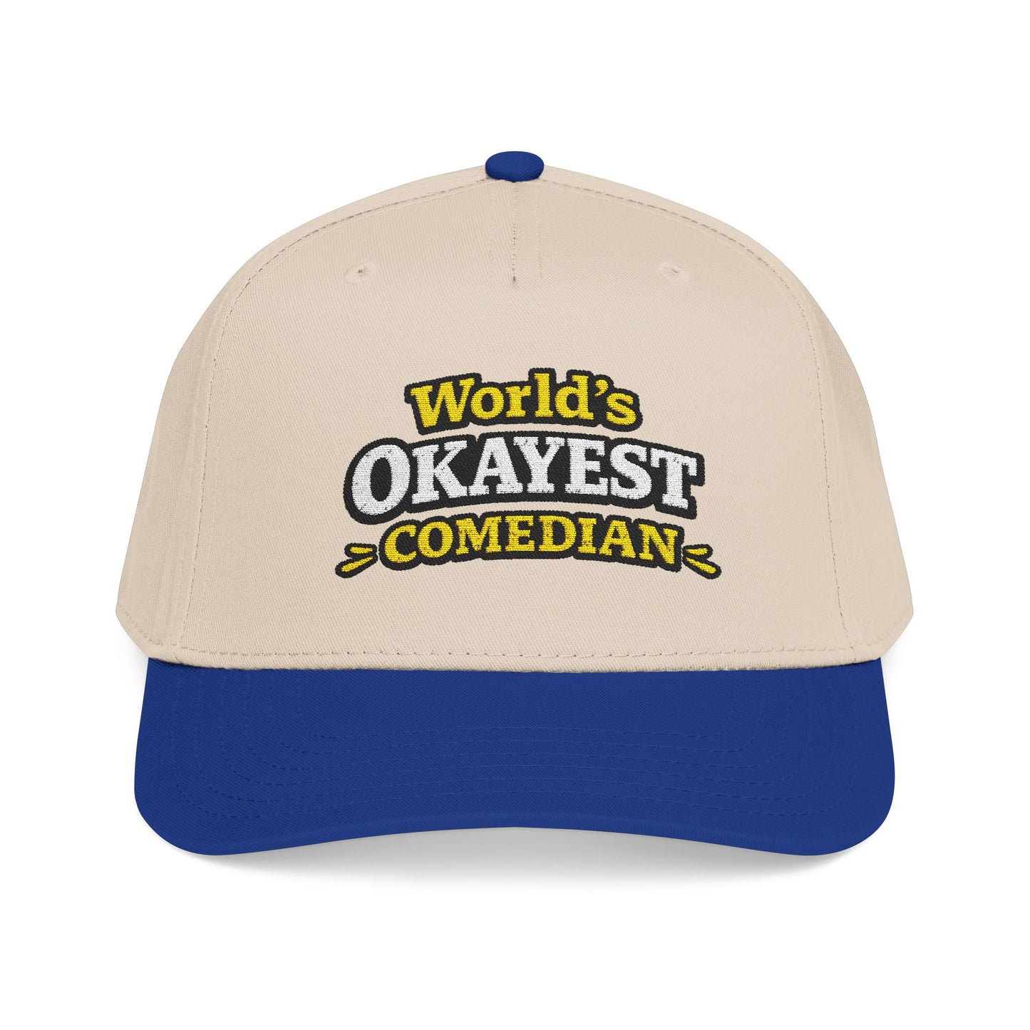 Dad Joke cap Worlds Okayest Comedian Mid Profile Baseball Cap