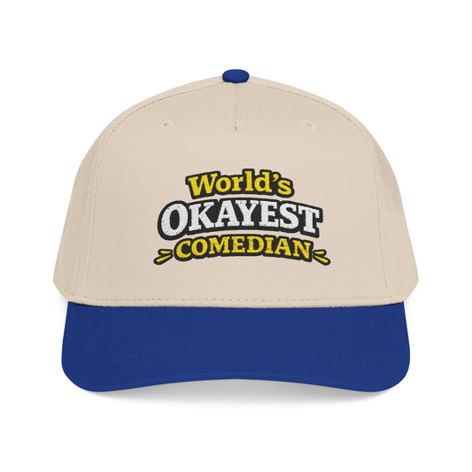 Dad Joke cap Worlds Okayest Comedian Mid Profile Baseball Cap