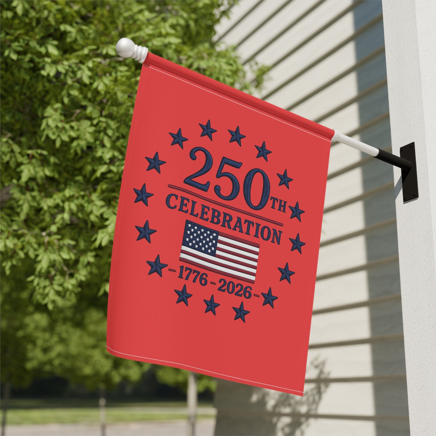 250th Celebration American Flag Garden Banner | 1776-2026 Patriotic USA