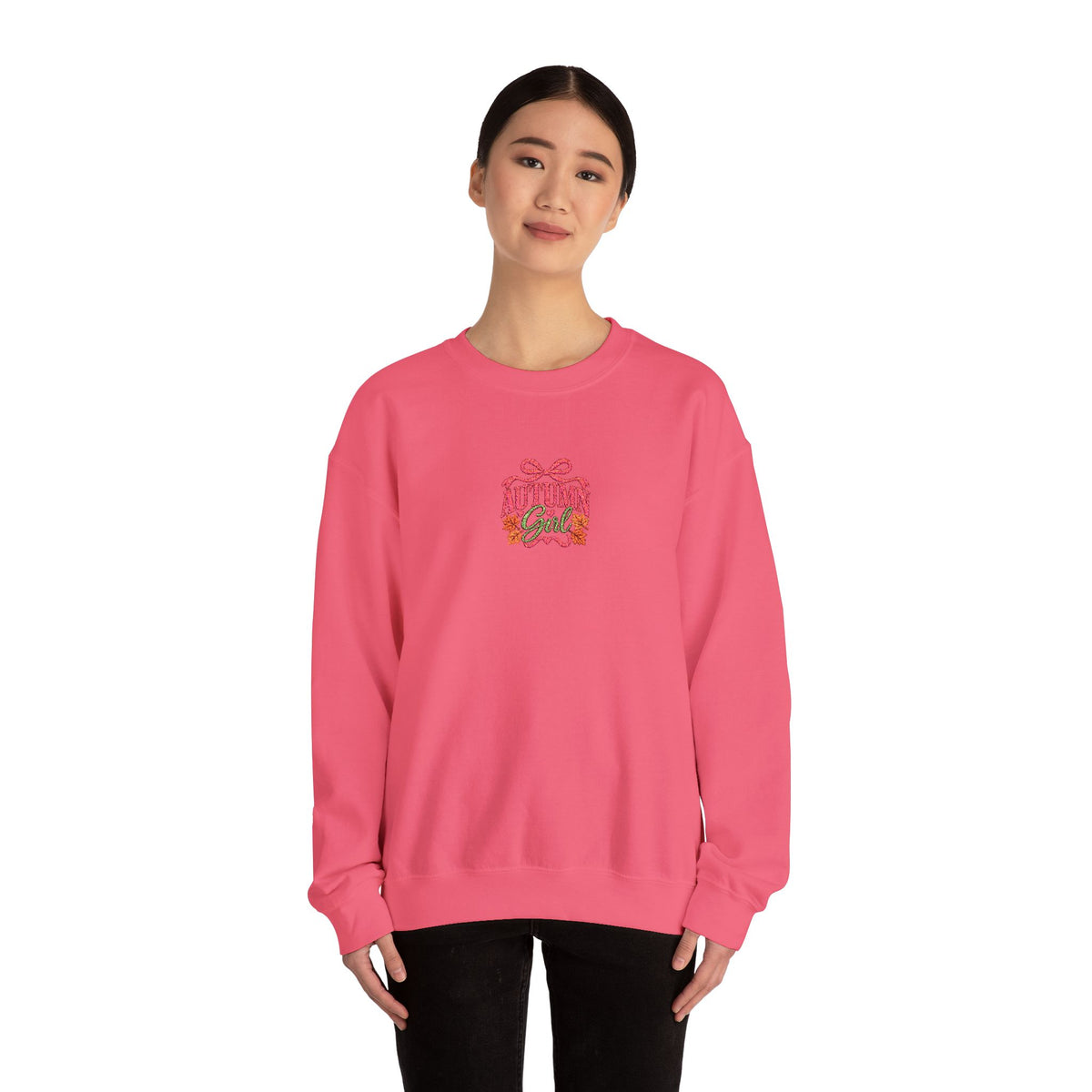 Autumn Girl 2026 Fall embroidered Unisex Heavy Blend™ Crewneck Sweatshirt