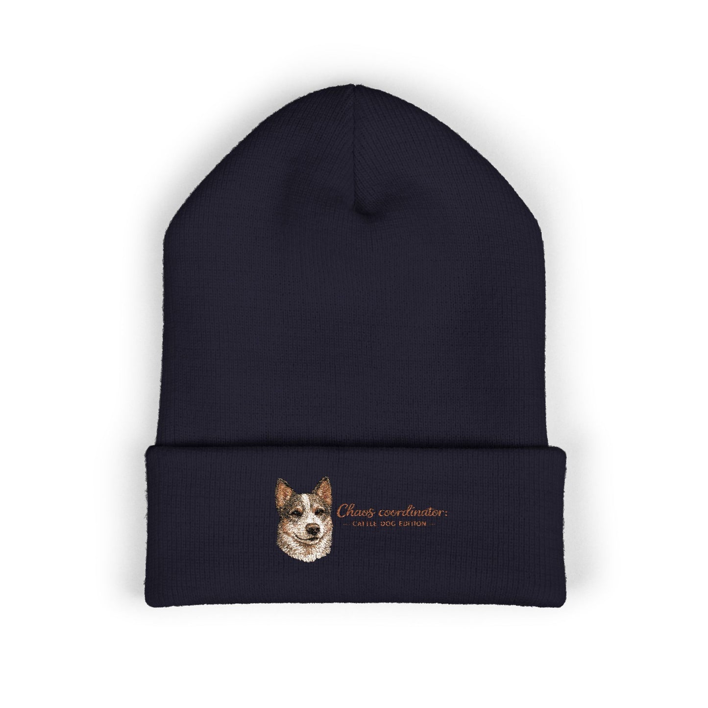 Australian Cattle Dog Embroidered Beanie | Cuffed Knit Hat
