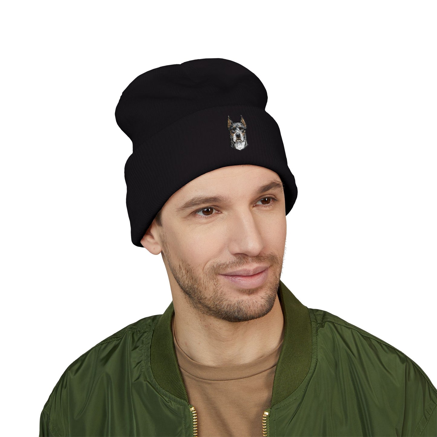 Great Dane Embroidered Beanie | Cuffed Knit Hat
