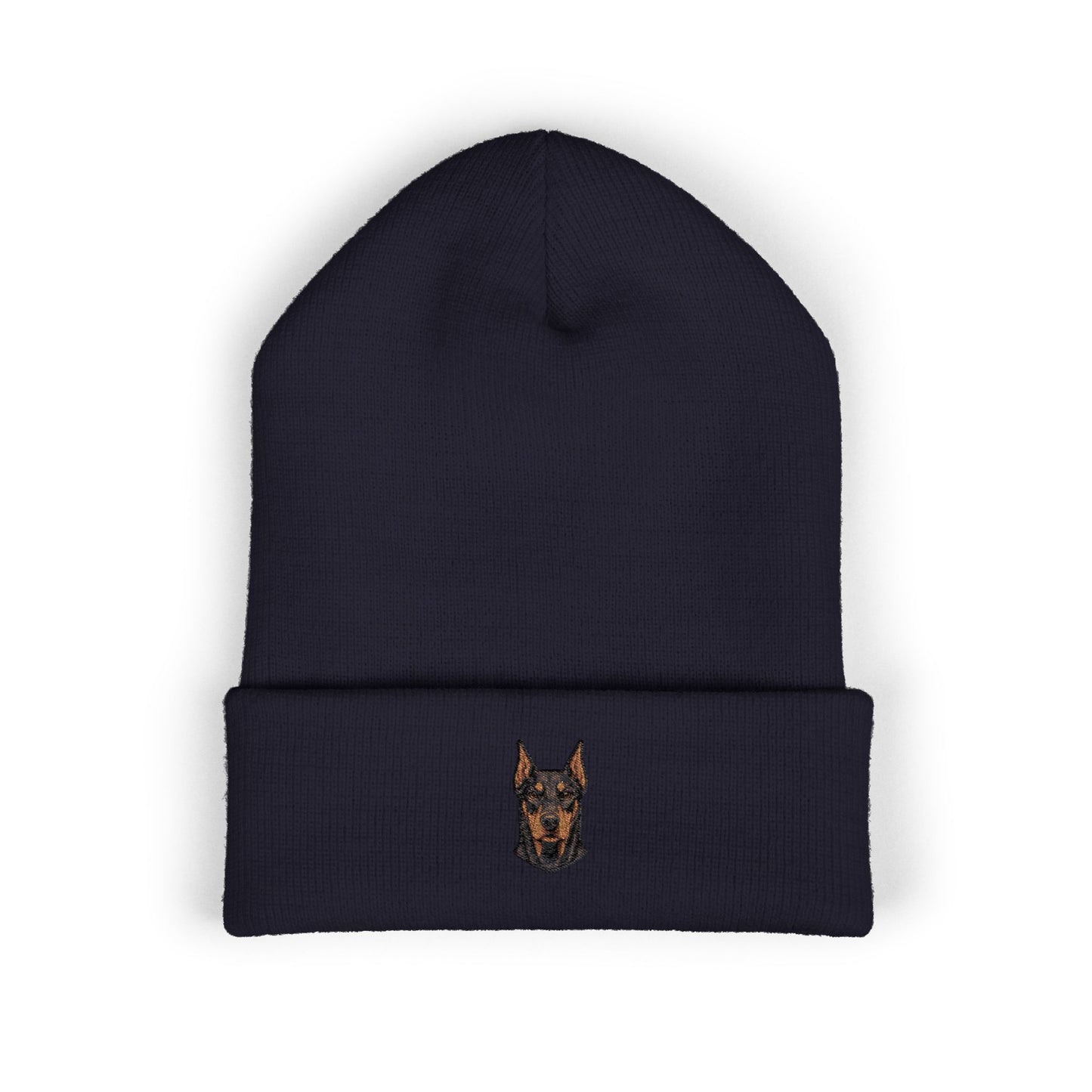Doberman Pinscher Embroidered Beanie | Cuffed Knit Hat