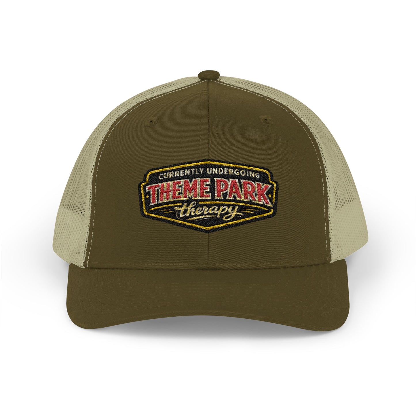 Theme Park Therapy Vintage Logo Snapback Cap | Trucker Mesh Hat