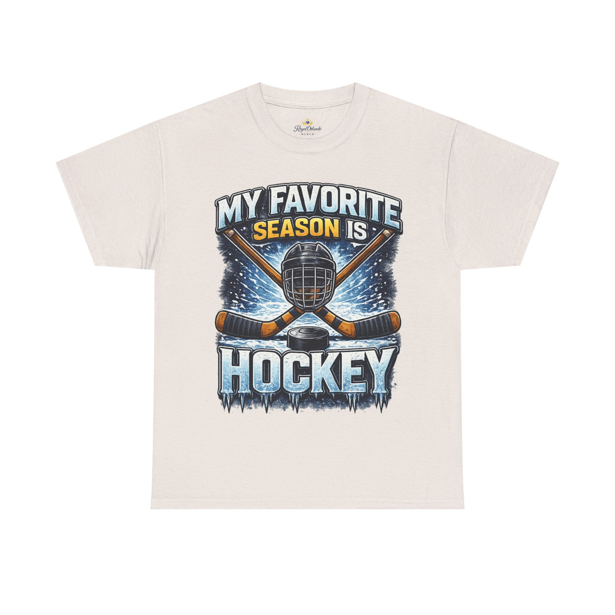My Favorite Season Is Hockey T-Shirt | Ice Hockey Helmet & Sticks Tee