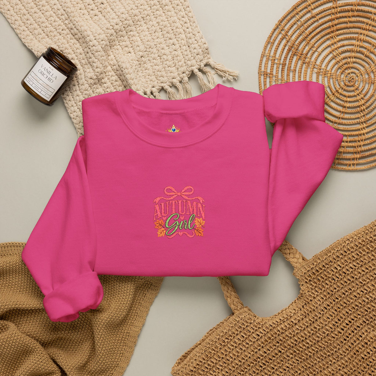 Autumn Girl 2026 Fall embroidered Unisex Heavy Blend™ Crewneck Sweatshirt