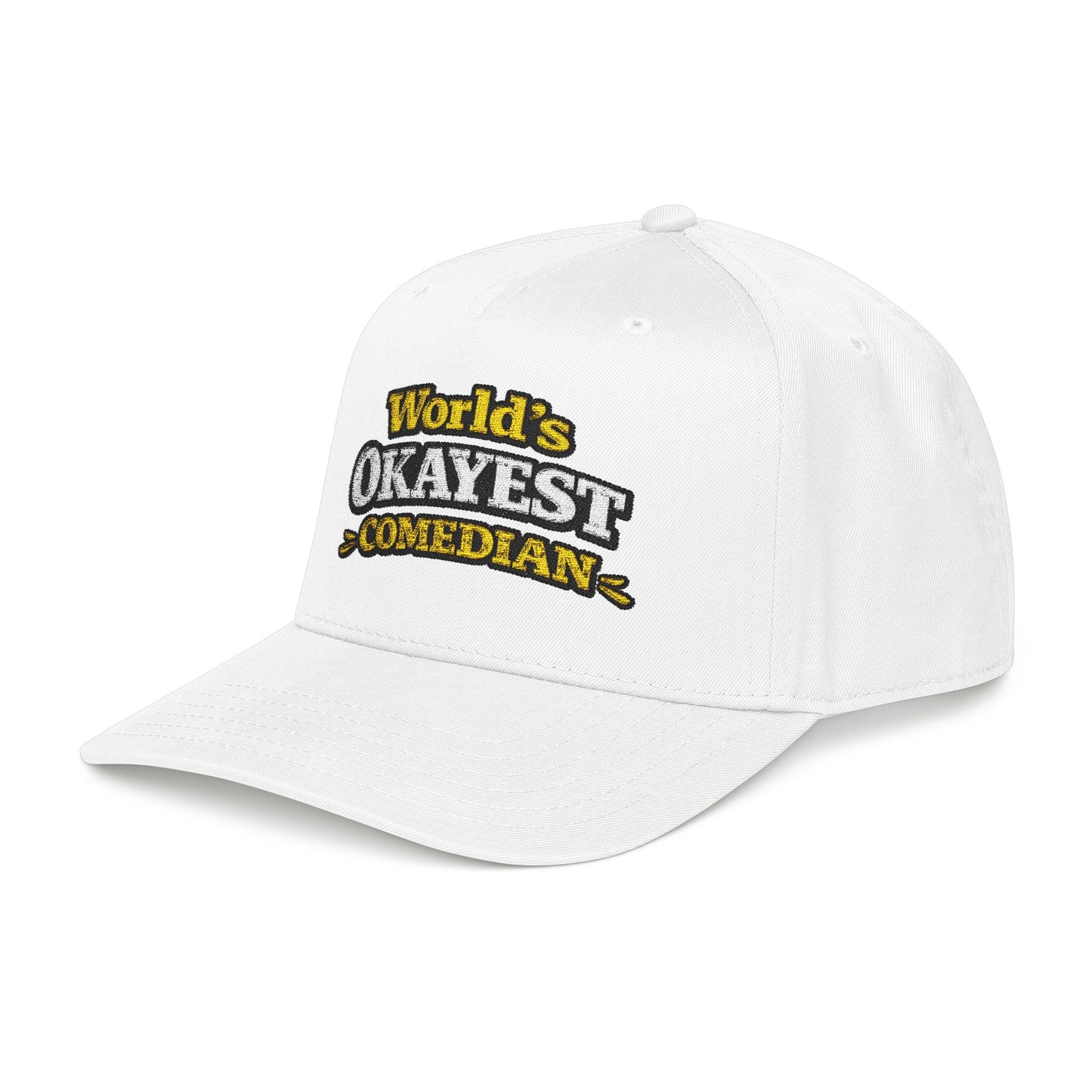 Dad Joke cap Worlds Okayest Comedian Mid Profile Baseball Cap