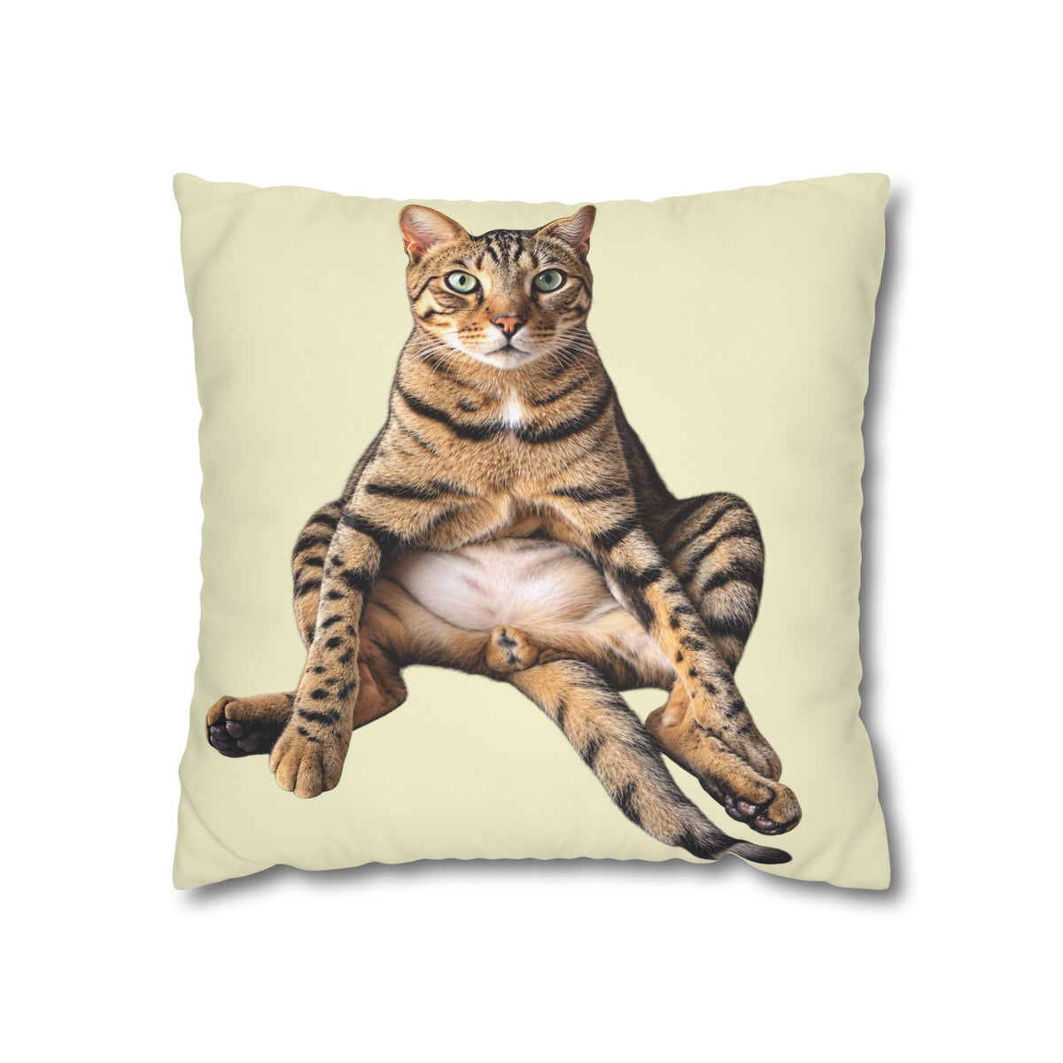 Savannah cat Square Poly Canvas Pillowcase