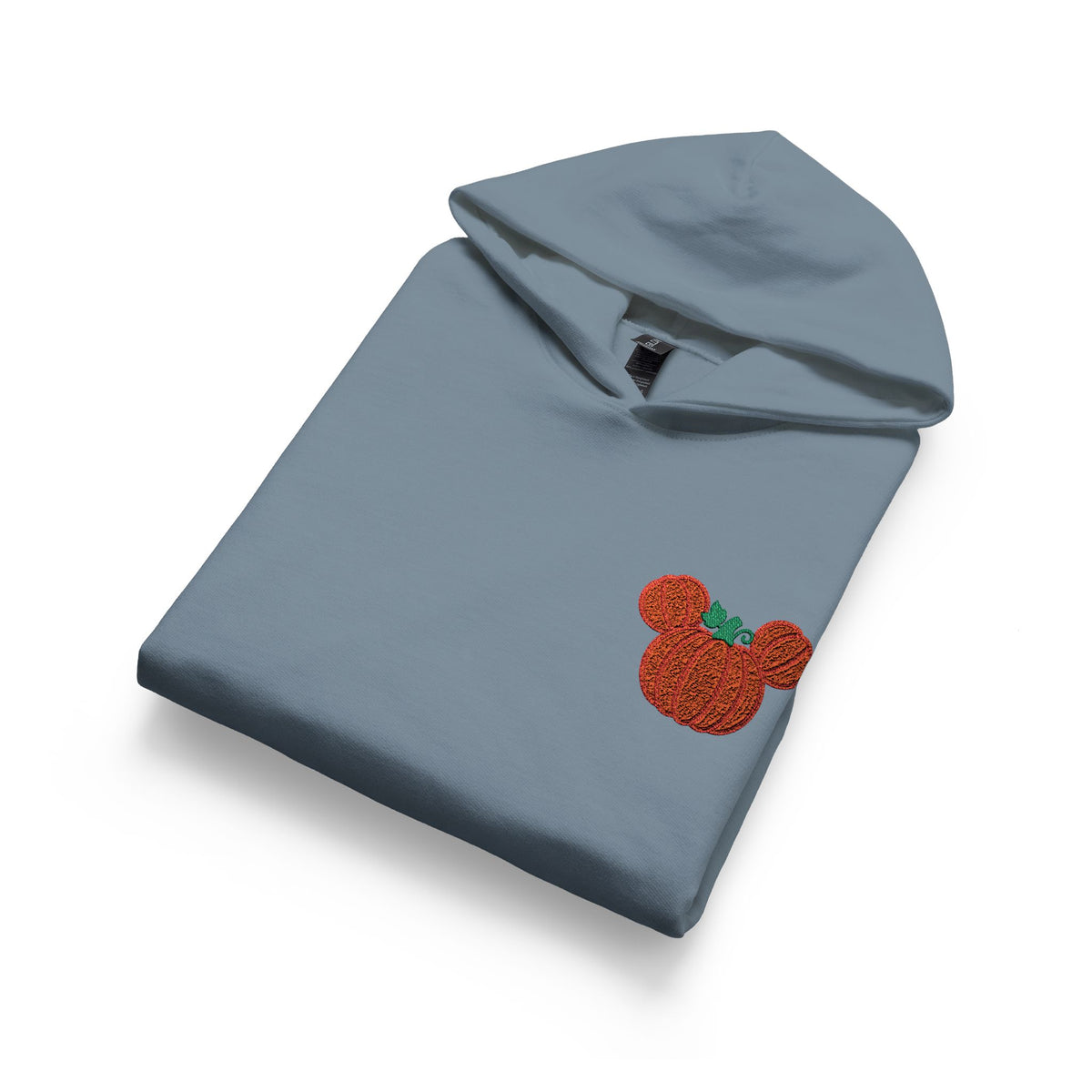 Fall Embroidered Pumpkin Softstyle Youth Midweight Hooded Sweatshirt