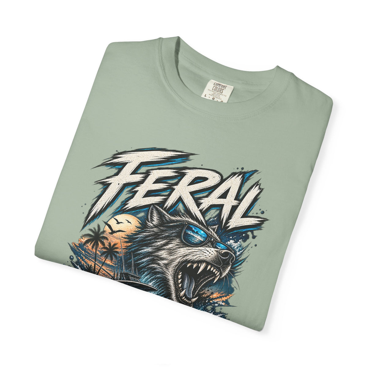 T-Shirt — "Feral and Salty" Aggressive Sea Bear Graphic Tee