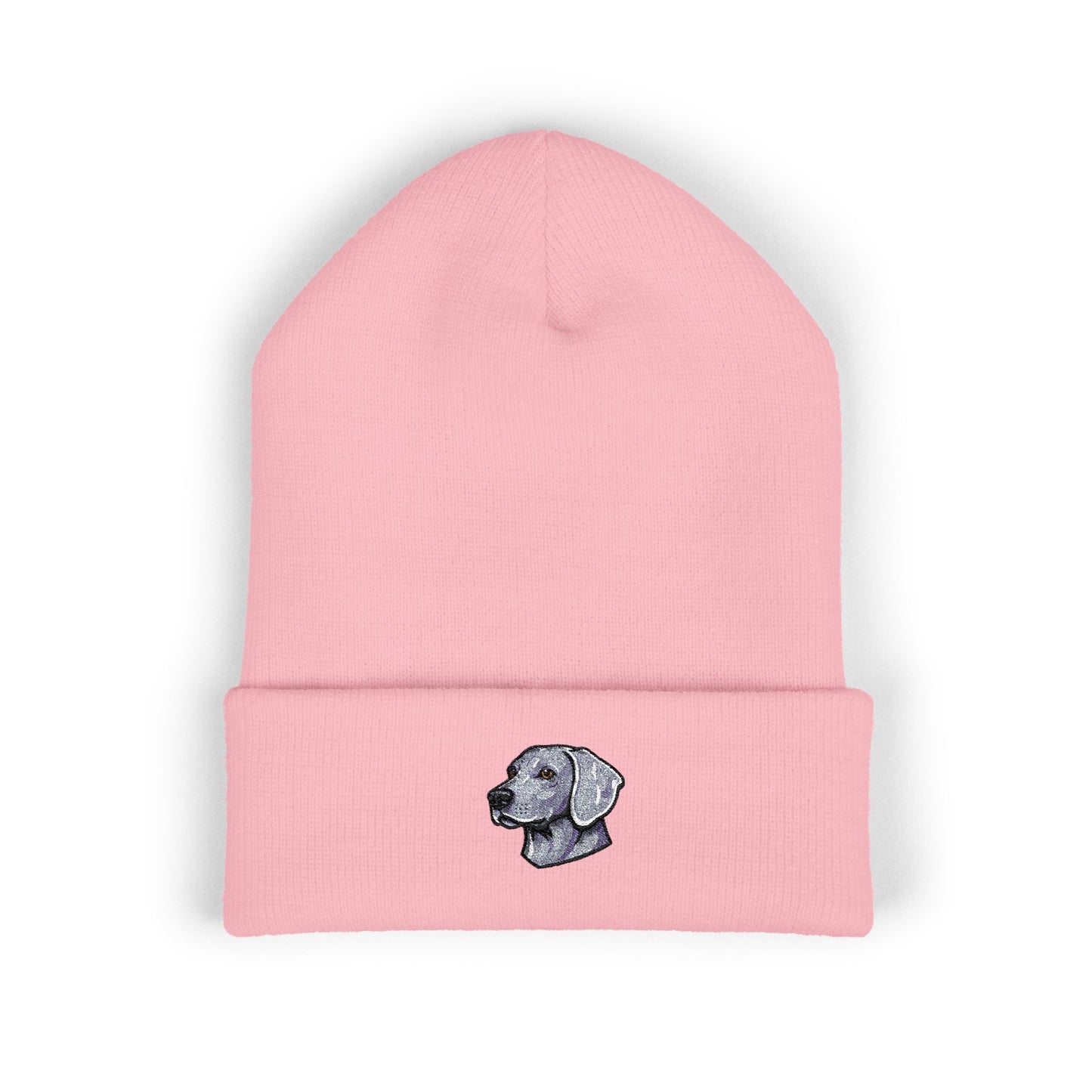 Weimaraner Embroidered Beanie | Cuffed Knit Hat
