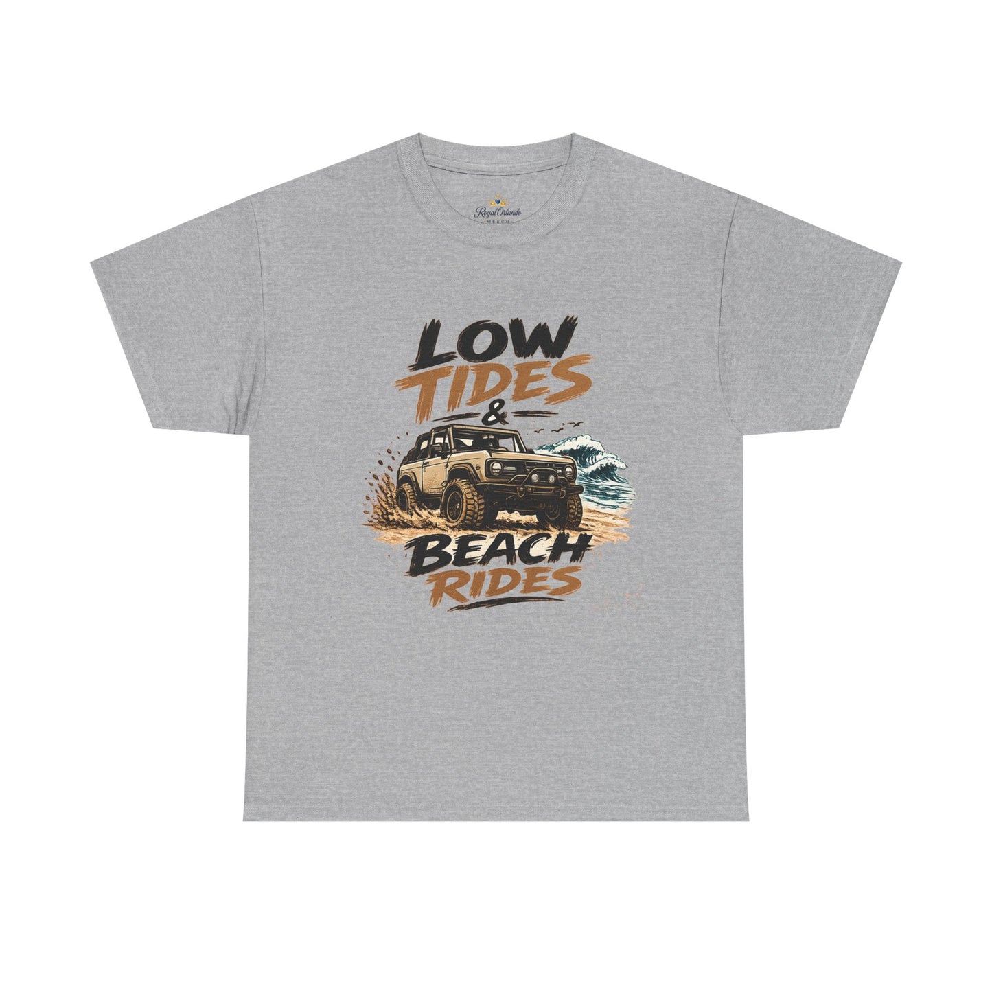 Low Tides & Beach Rides T-Shirt | 4x4 Beach Offroad Graphic