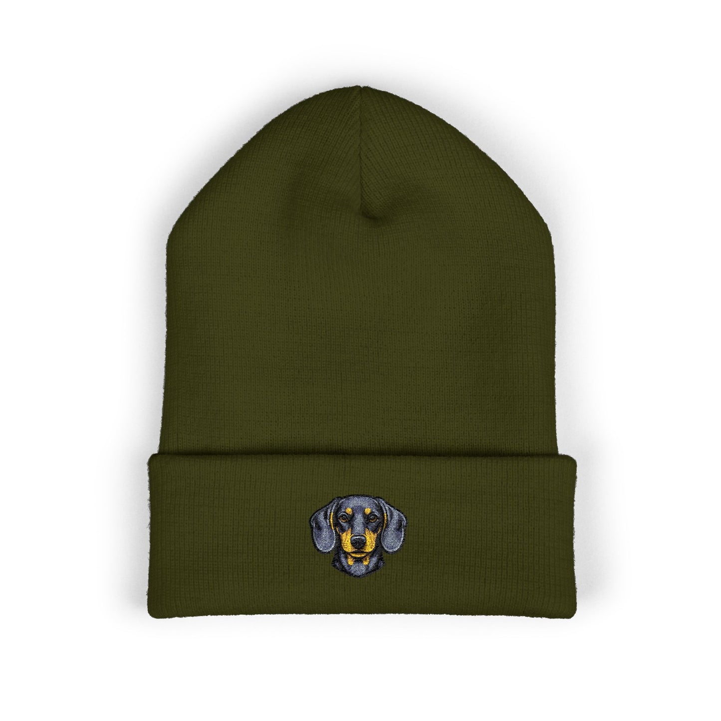 Dachshund Embroidered Beanie | Cuffed Knit Hat