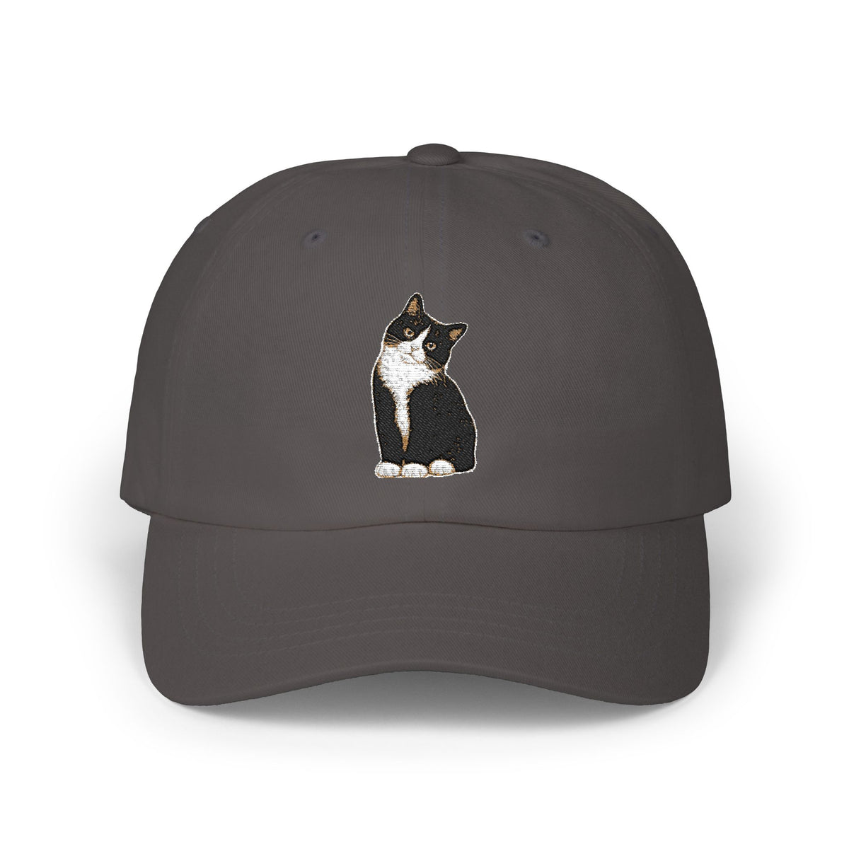 Tuxedo Cat Embroidered Classic Dad Cap