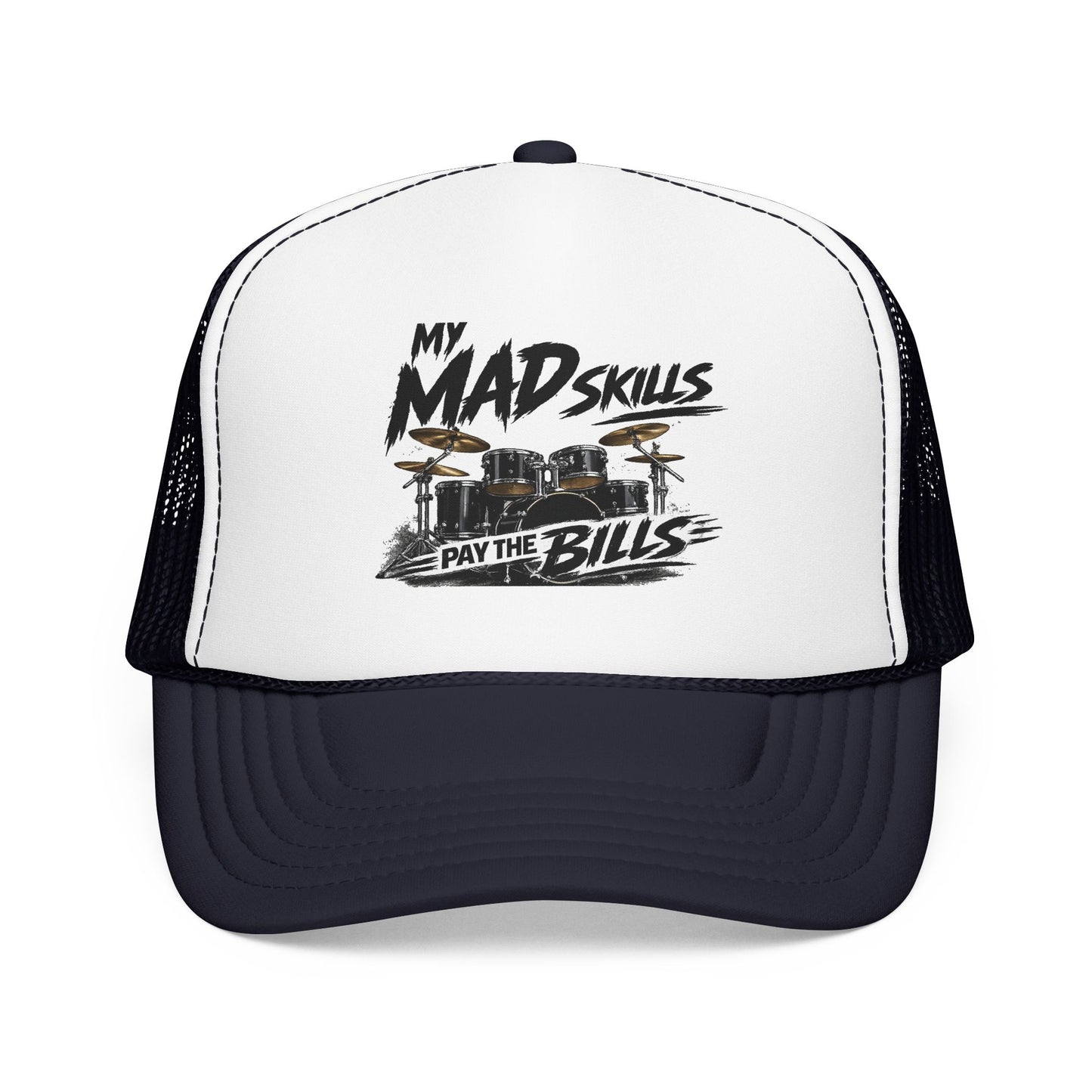 My Mad Skills Drum Set trucker hat | Pay the Bills drummer hat