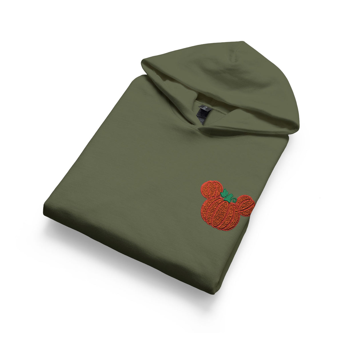 Fall Embroidered Pumpkin Softstyle Youth Midweight Hooded Sweatshirt