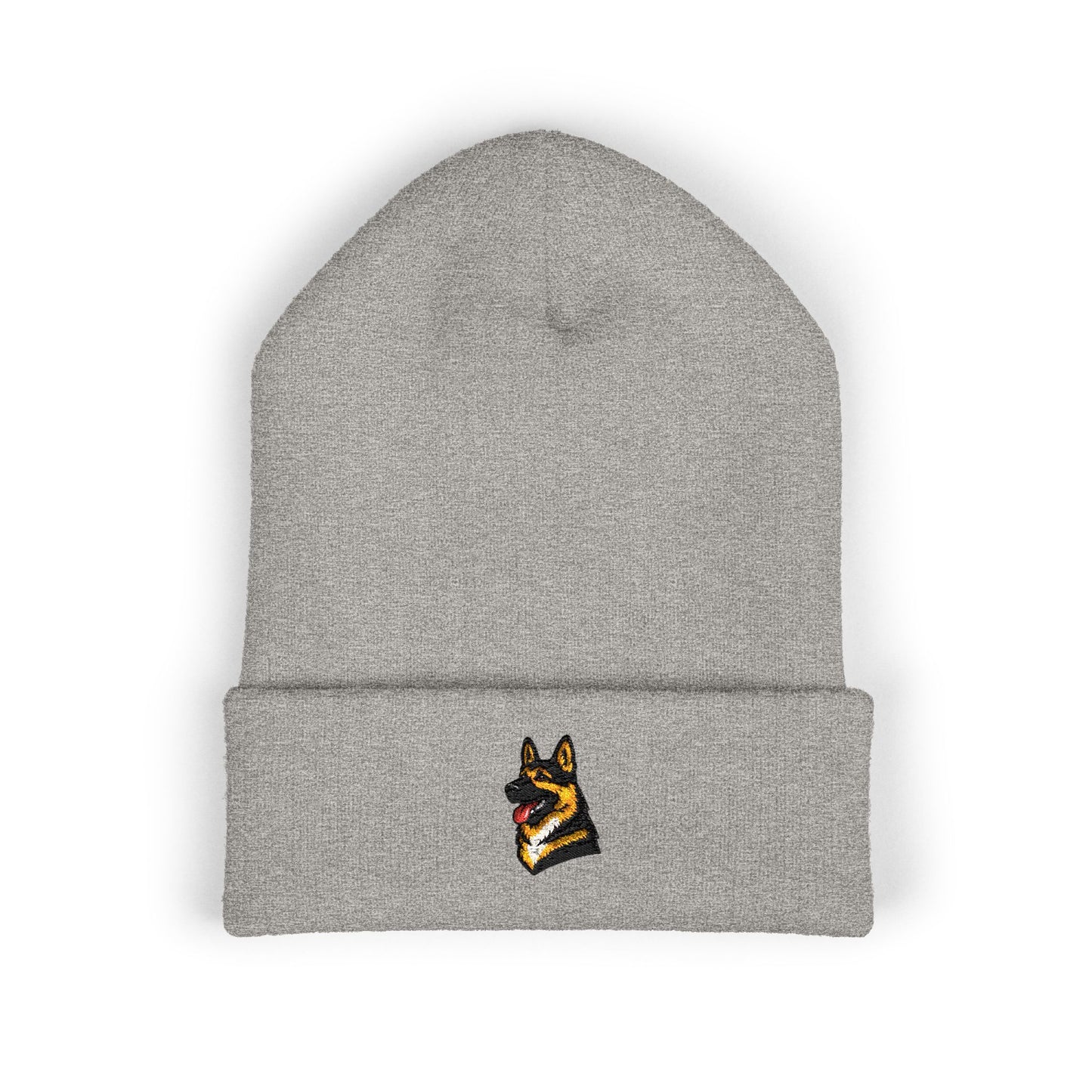 German Sheperd Embroidered Beanie | Cuffed Knit Hat