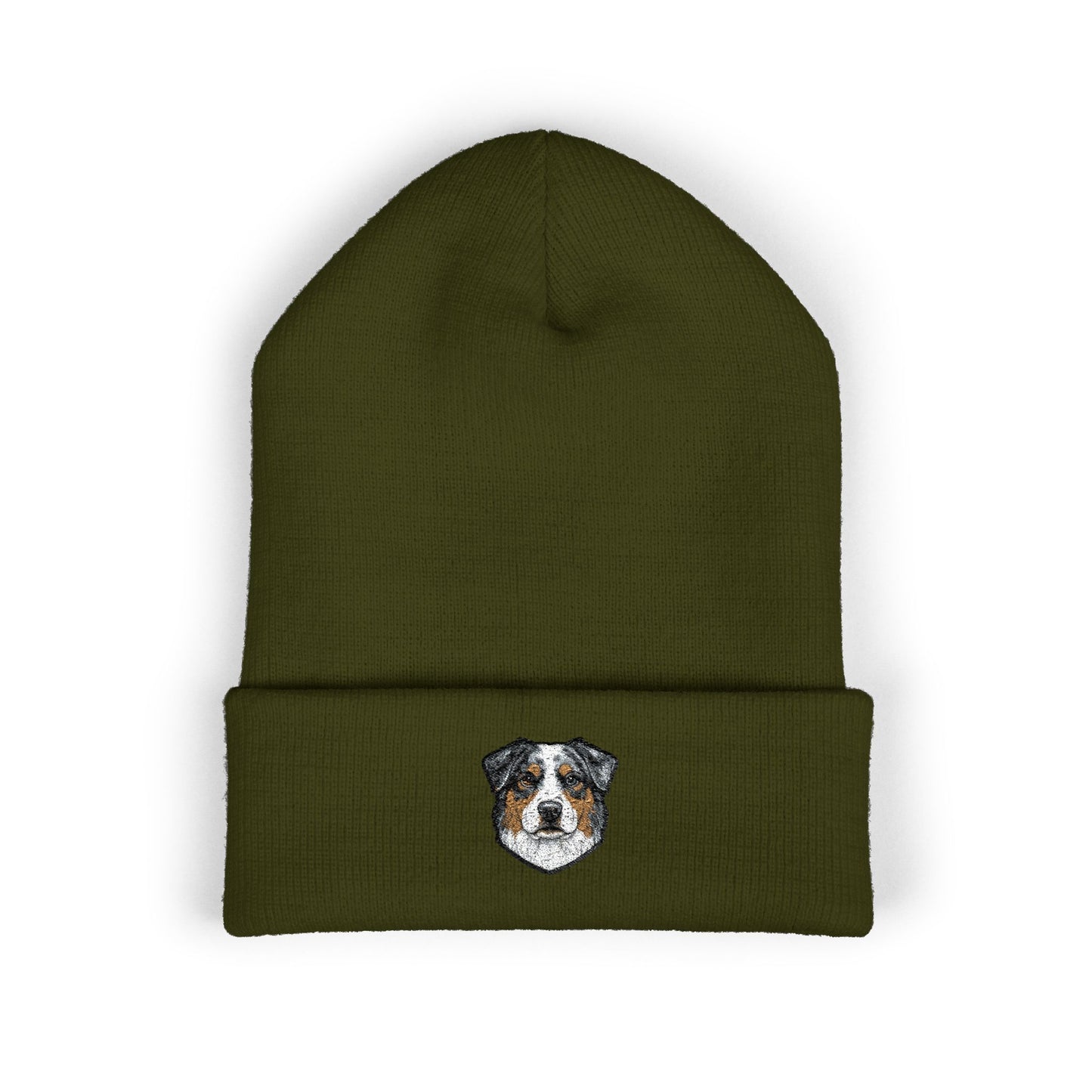 Australian Sheperd Embroidered Beanie | Cuffed Knit Hat