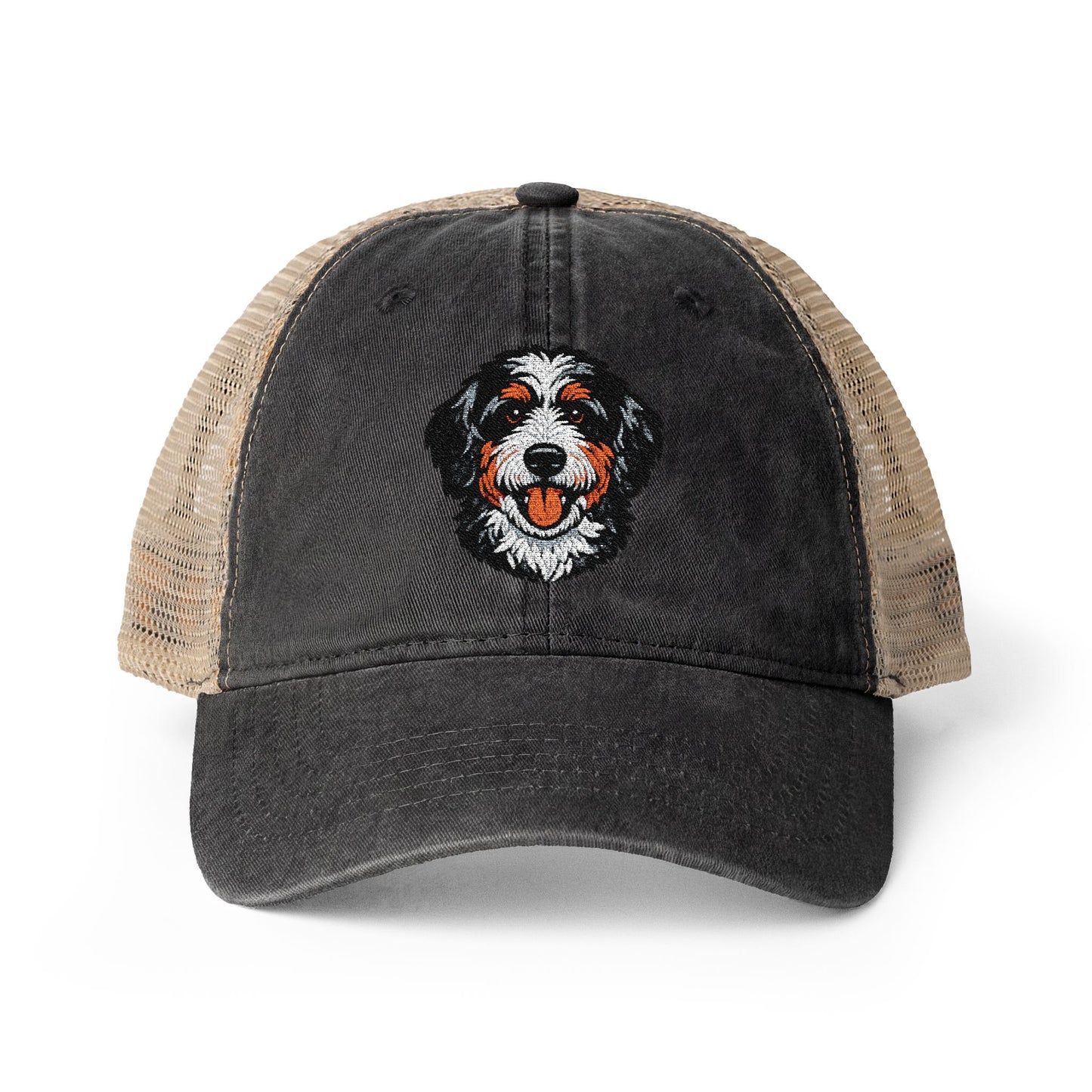 Bernedoodle embroidered Dog Mesh-Back Cap