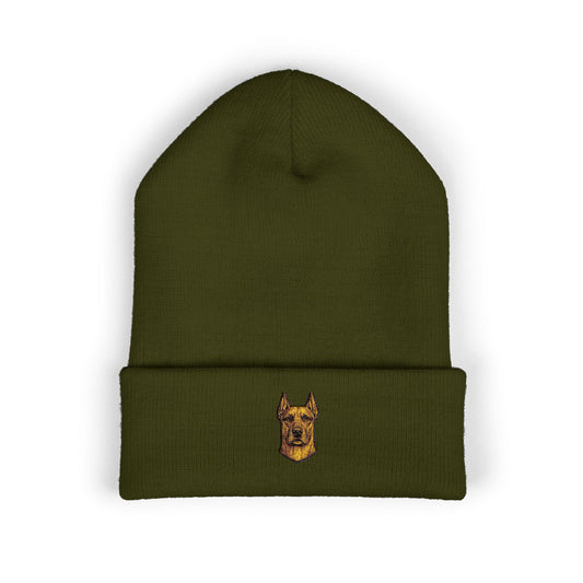Great Dane  Embroidery Beanie | Cuffed Knit Hat