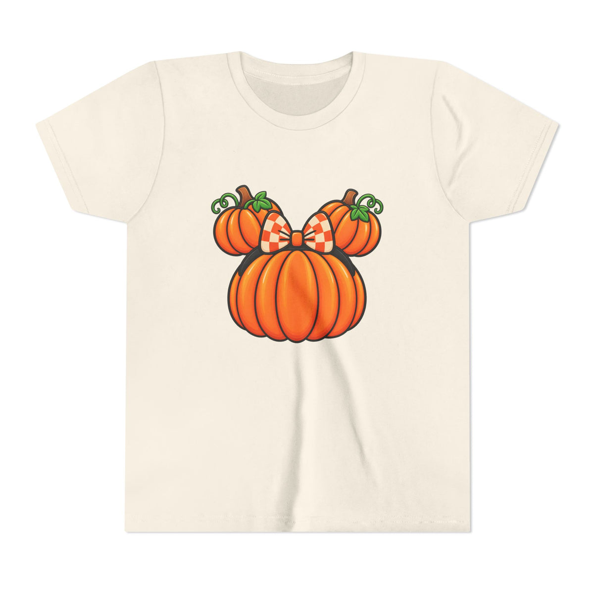 Fall Pumpkin Ears Youth Tee | Halloween Fall Pumpkin Tee