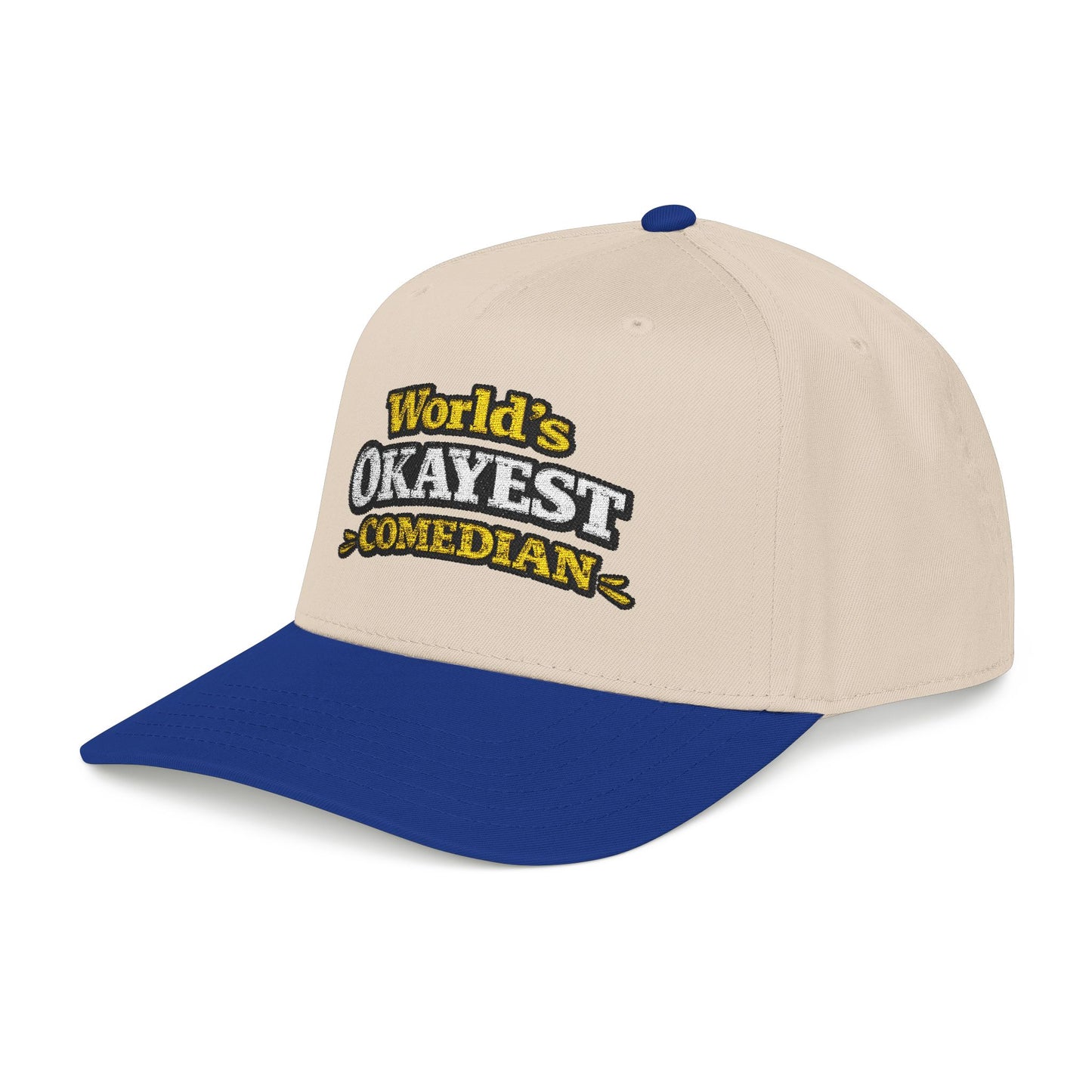Dad Joke cap Worlds Okayest Comedian Mid Profile Baseball Cap