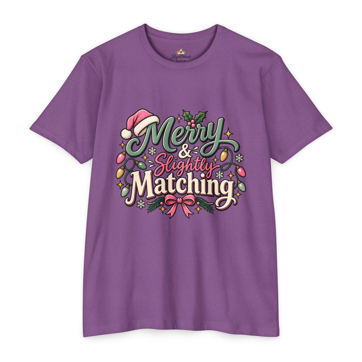 Christmas T-Shirt — "Merry & Slightly Matching" Festive Holiday Tee- Family pajamas