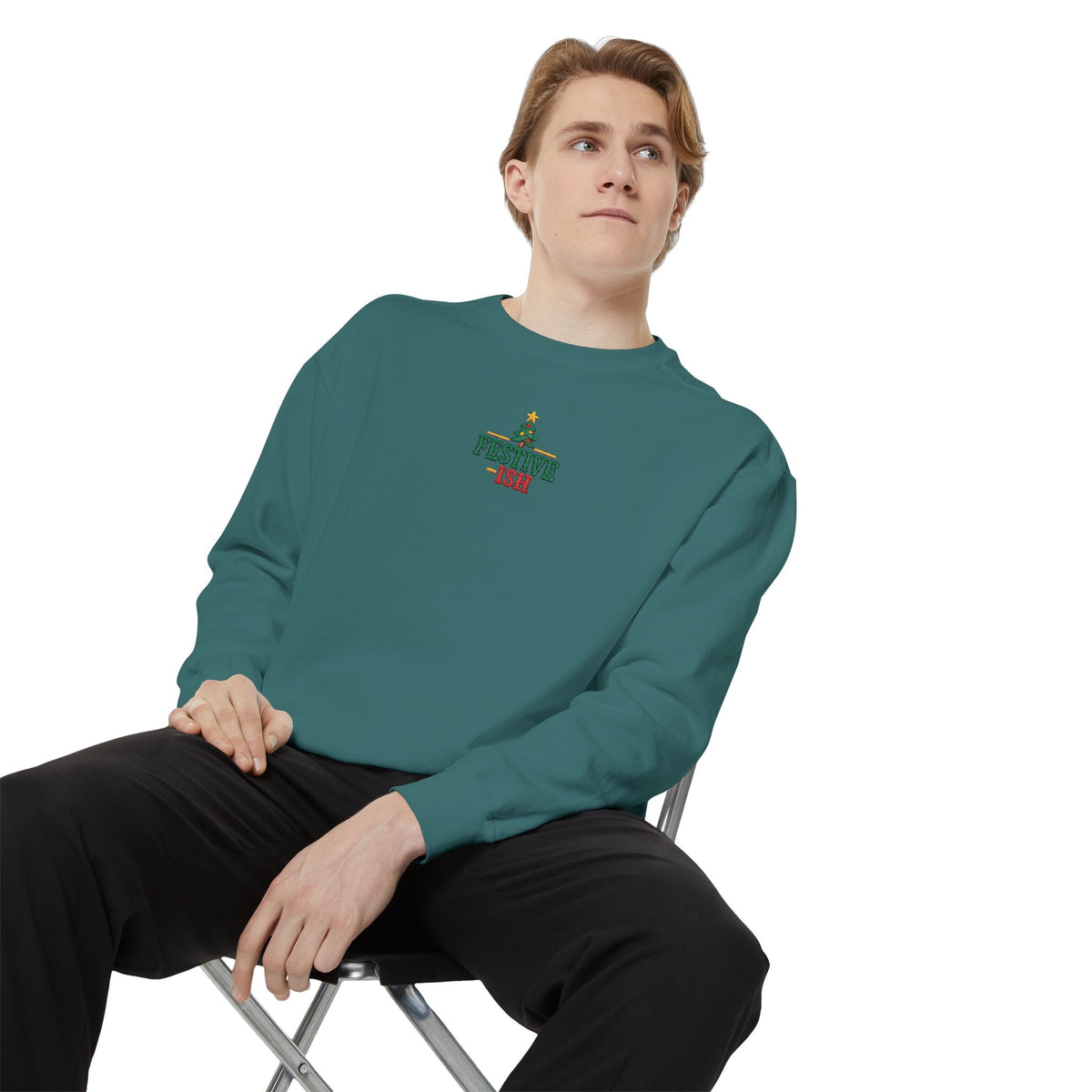 Holiday Sweatshirt — Festiv-ish Christmas Tree Crewneck