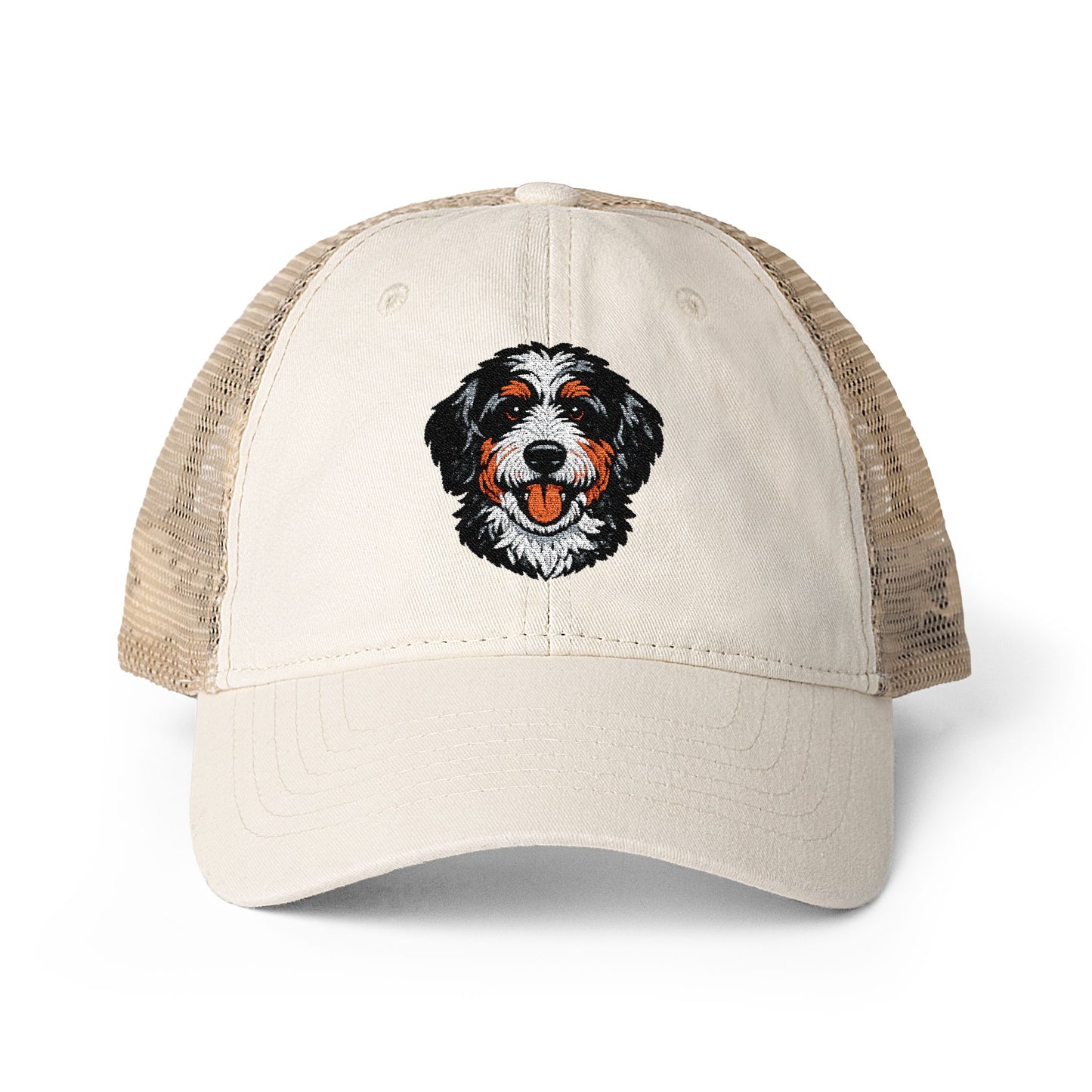 Bernedoodle embroidered Dog Mesh-Back Cap