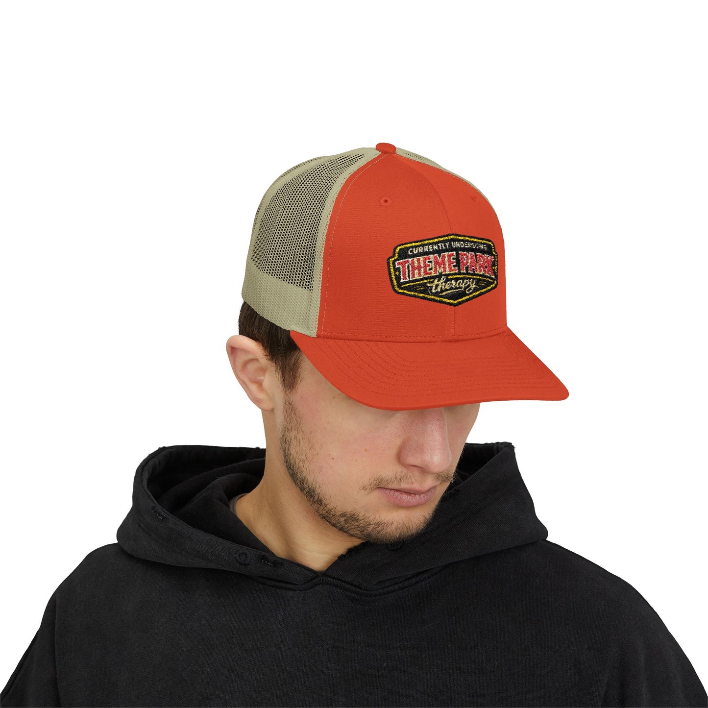 Theme Park Therapy Vintage Logo Snapback Cap | Trucker Mesh Hat