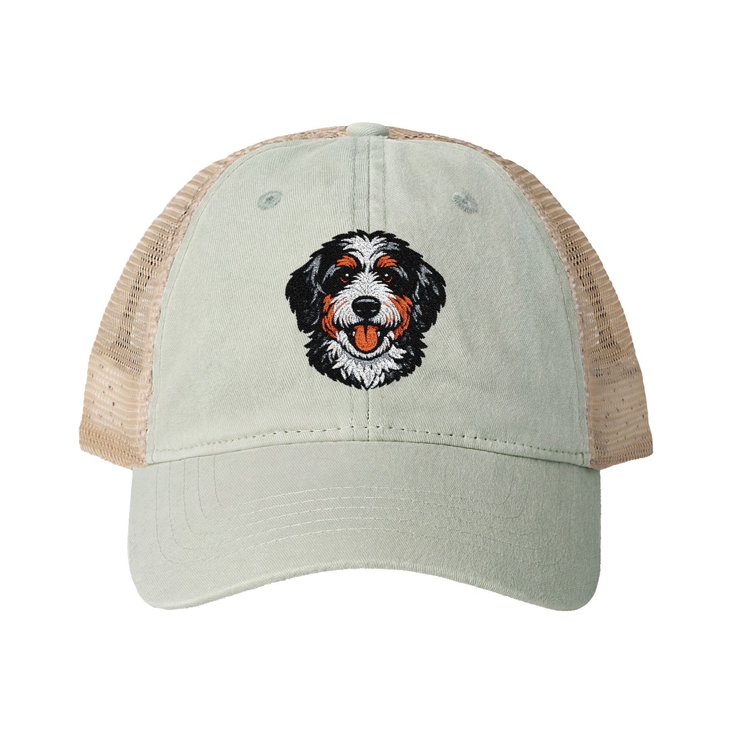 Bernedoodle embroidered Dog Mesh-Back Cap