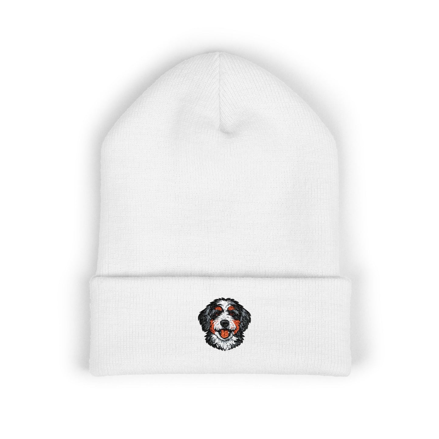 Bernedoodle Embroidered Beanie | Cuffed Knit Hat