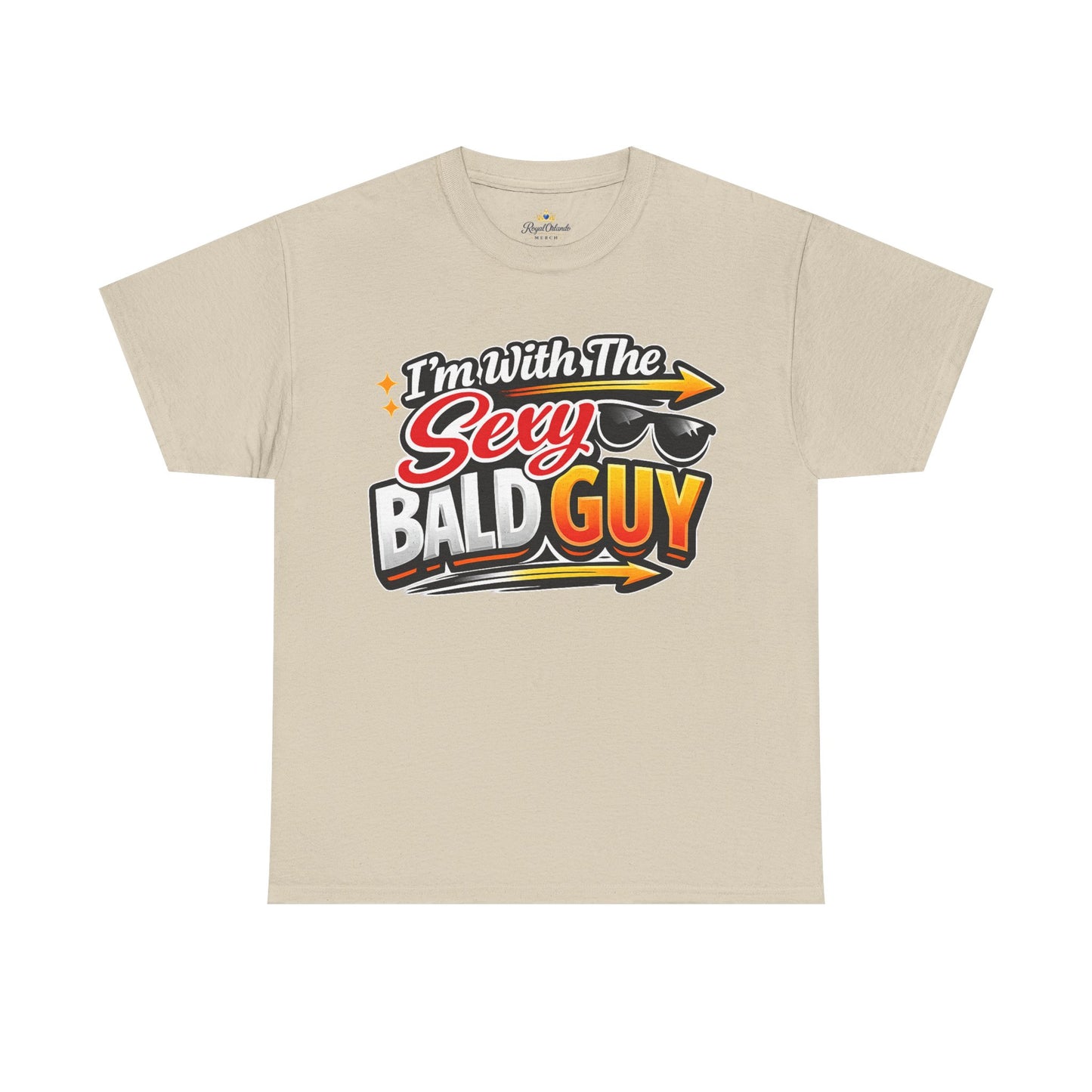 I'm With The Sexy Bald Guy T-Shirt | Funny Novelty Shirt, Sunglasses Graphic