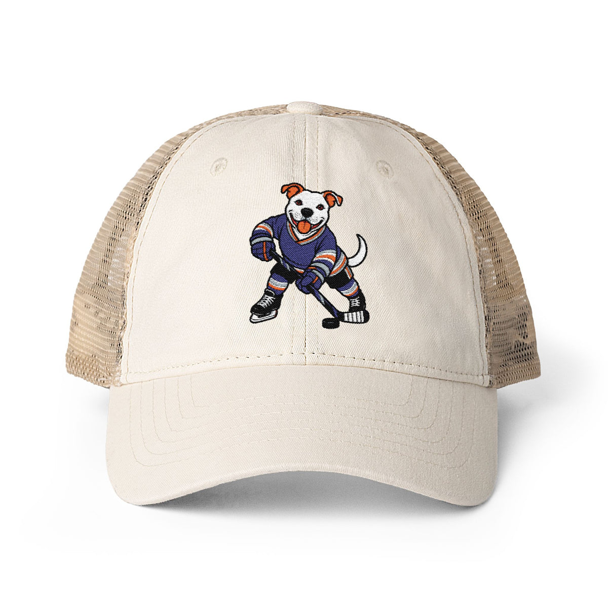 Scott American Bulldog Pitbull Hockey Player Women's Washed Mesh-Back Cap