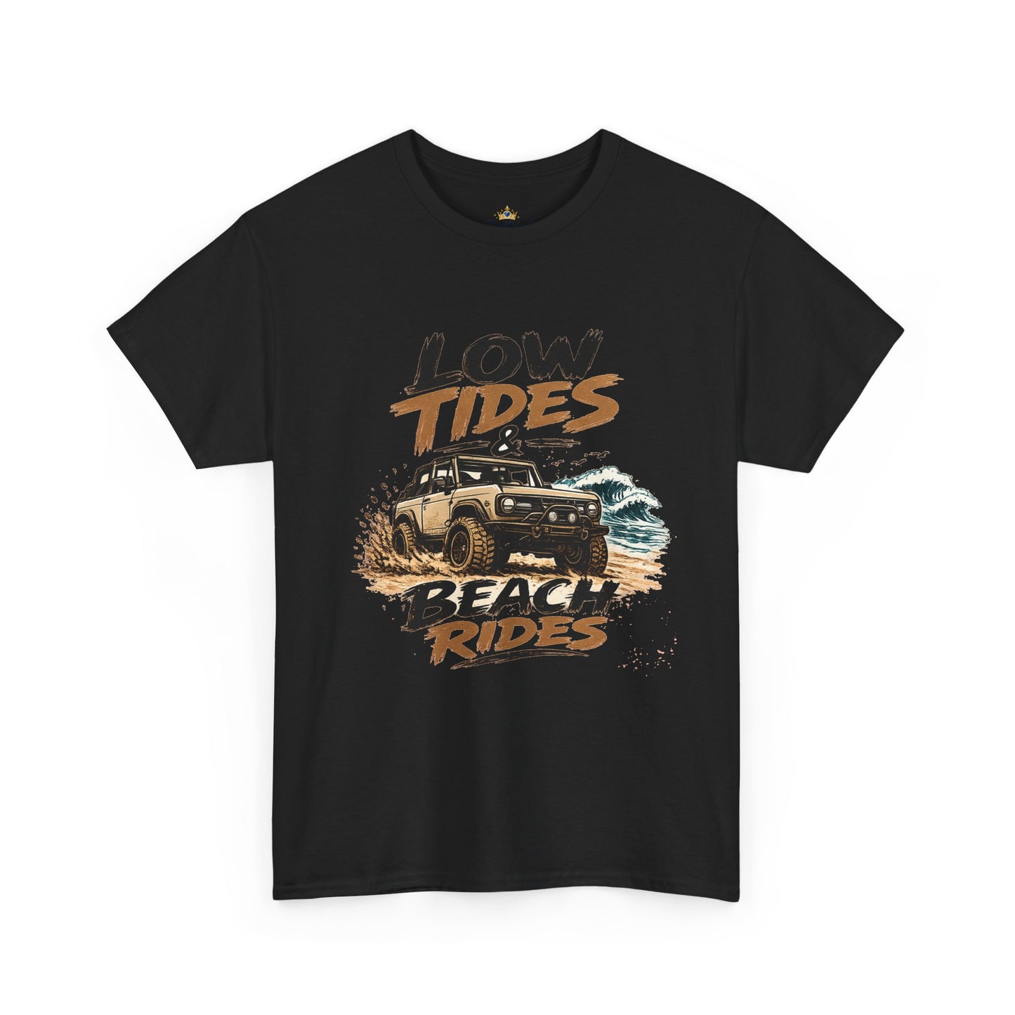 Low Tides & Beach Rides T-Shirt | 4x4 Beach Offroad Graphic
