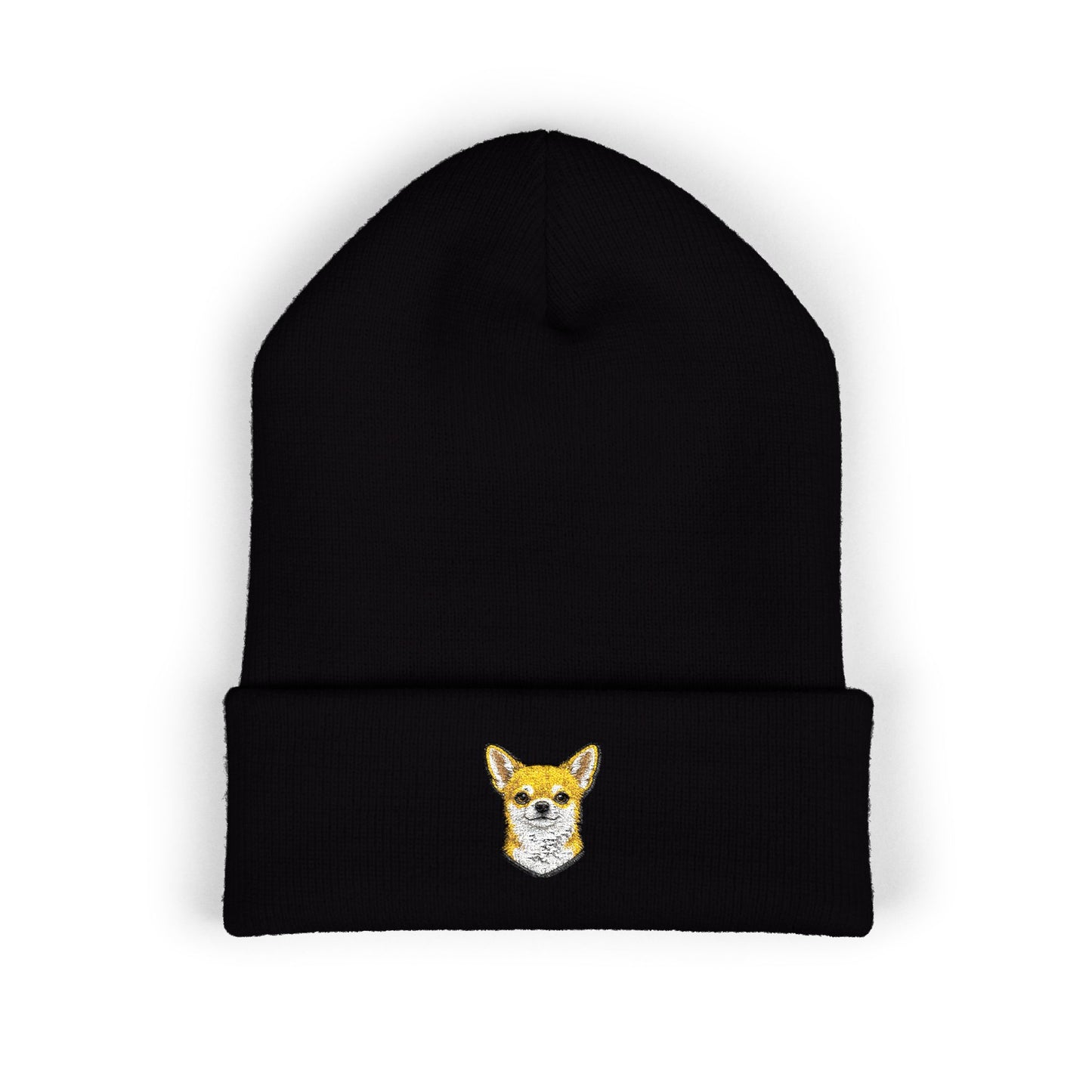 Chihuahua Embroidered Beanie | Cuffed Knit Hat