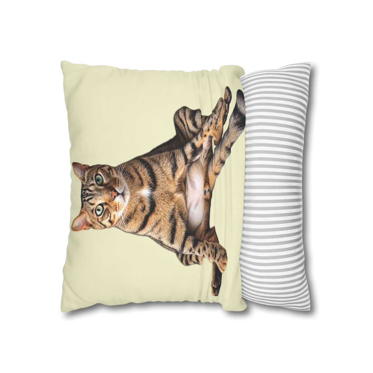 Savannah cat Square Poly Canvas Pillowcase