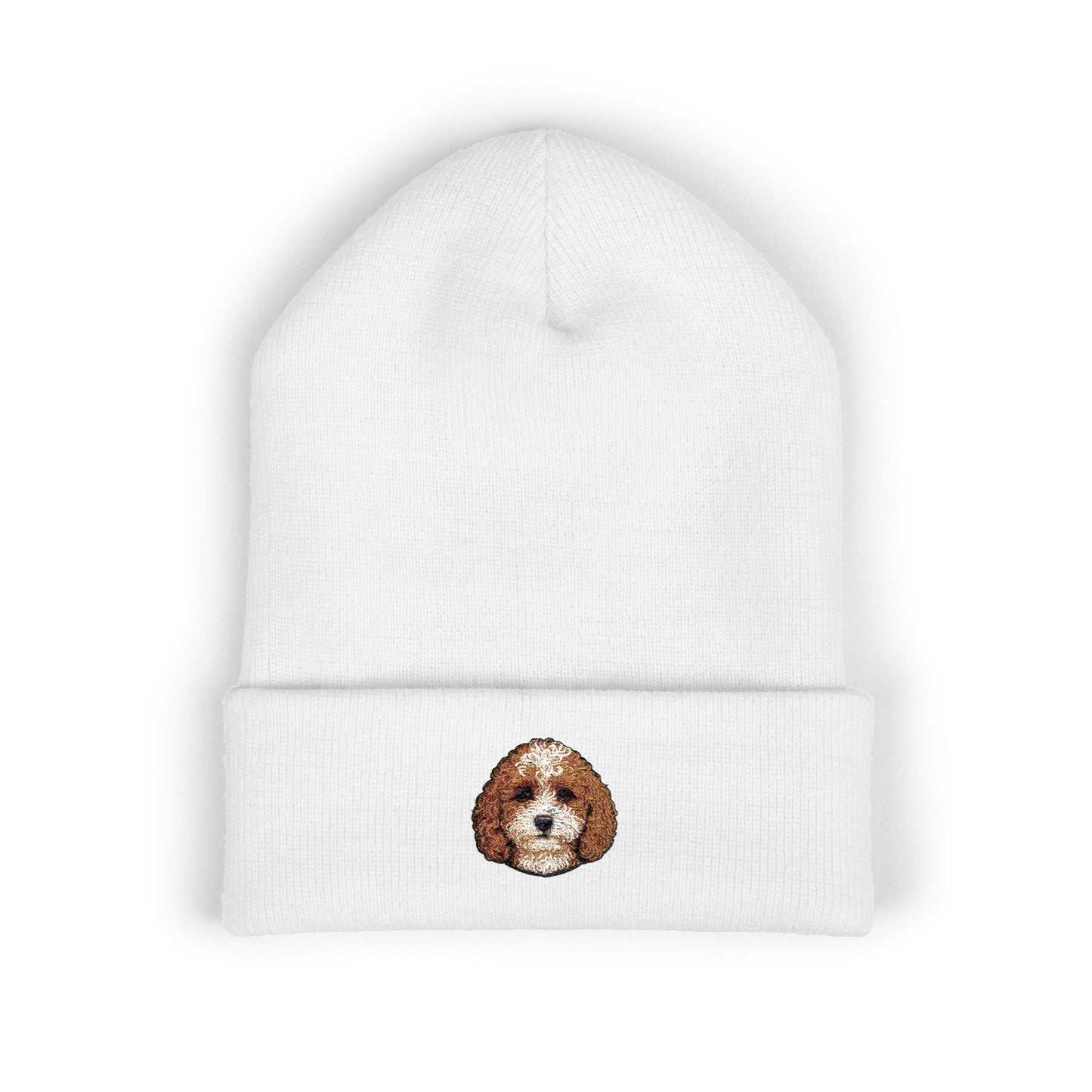 Cavapoo Dog Embroidered Beanie | Cuffed Knit Hat