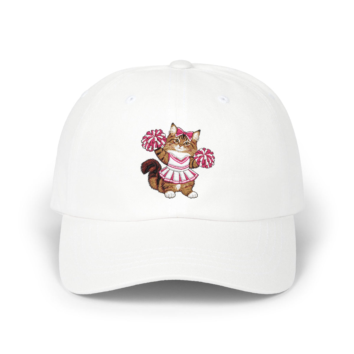Cheer Cat embroidered Classic Dad Cap