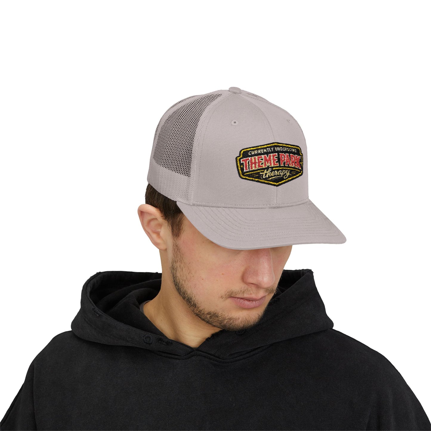 Theme Park Therapy Vintage Logo Snapback Cap | Trucker Mesh Hat