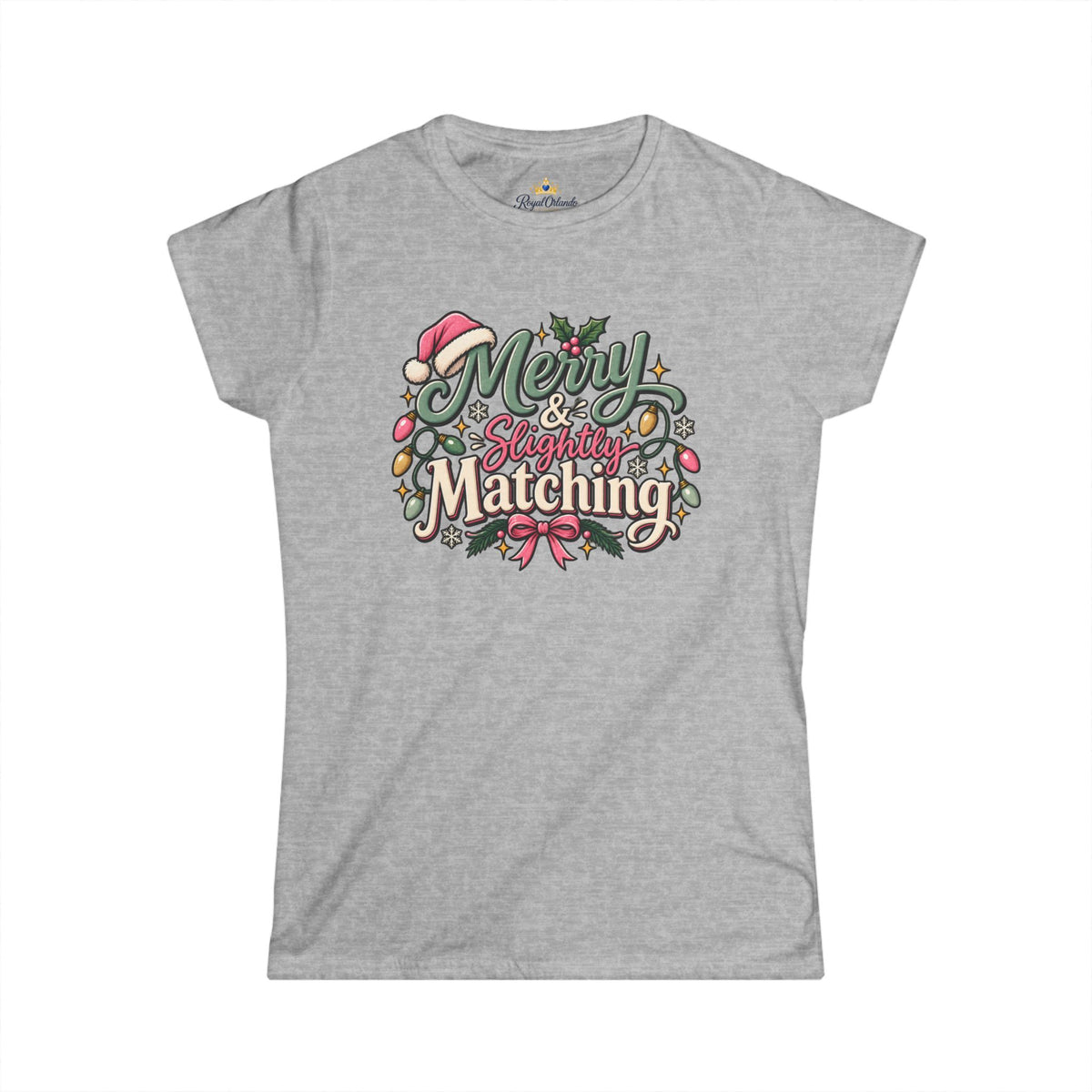 Women's Softstyle Tee Merry Sightly Matching Friends and Family holiday shirts