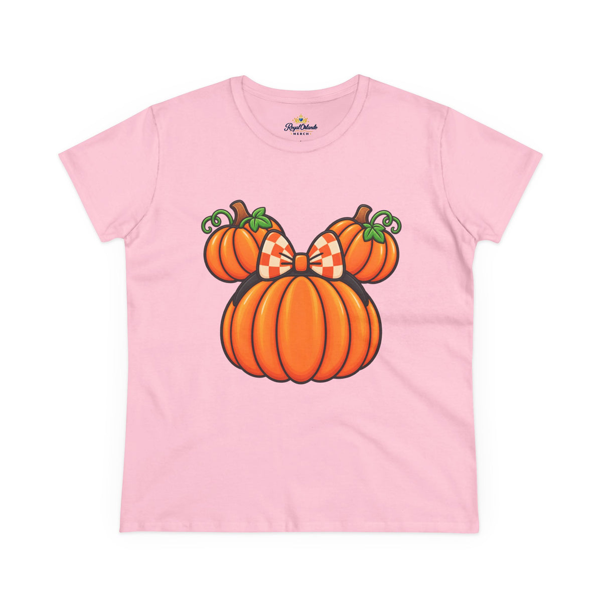 Fall Pumpkin Ears Tee | Pumpkin Adult Bow T-Shirt, Fall Halloween Top