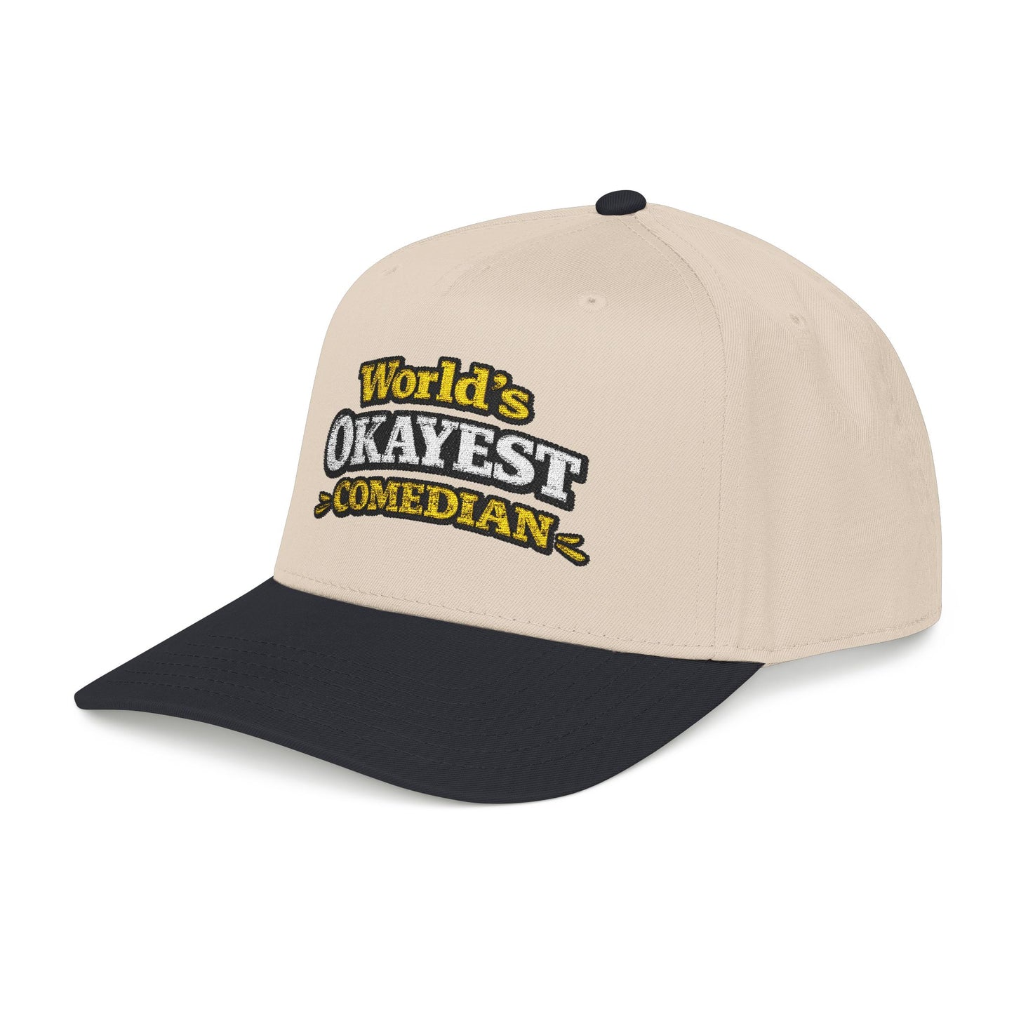 Dad Joke cap Worlds Okayest Comedian Mid Profile Baseball Cap