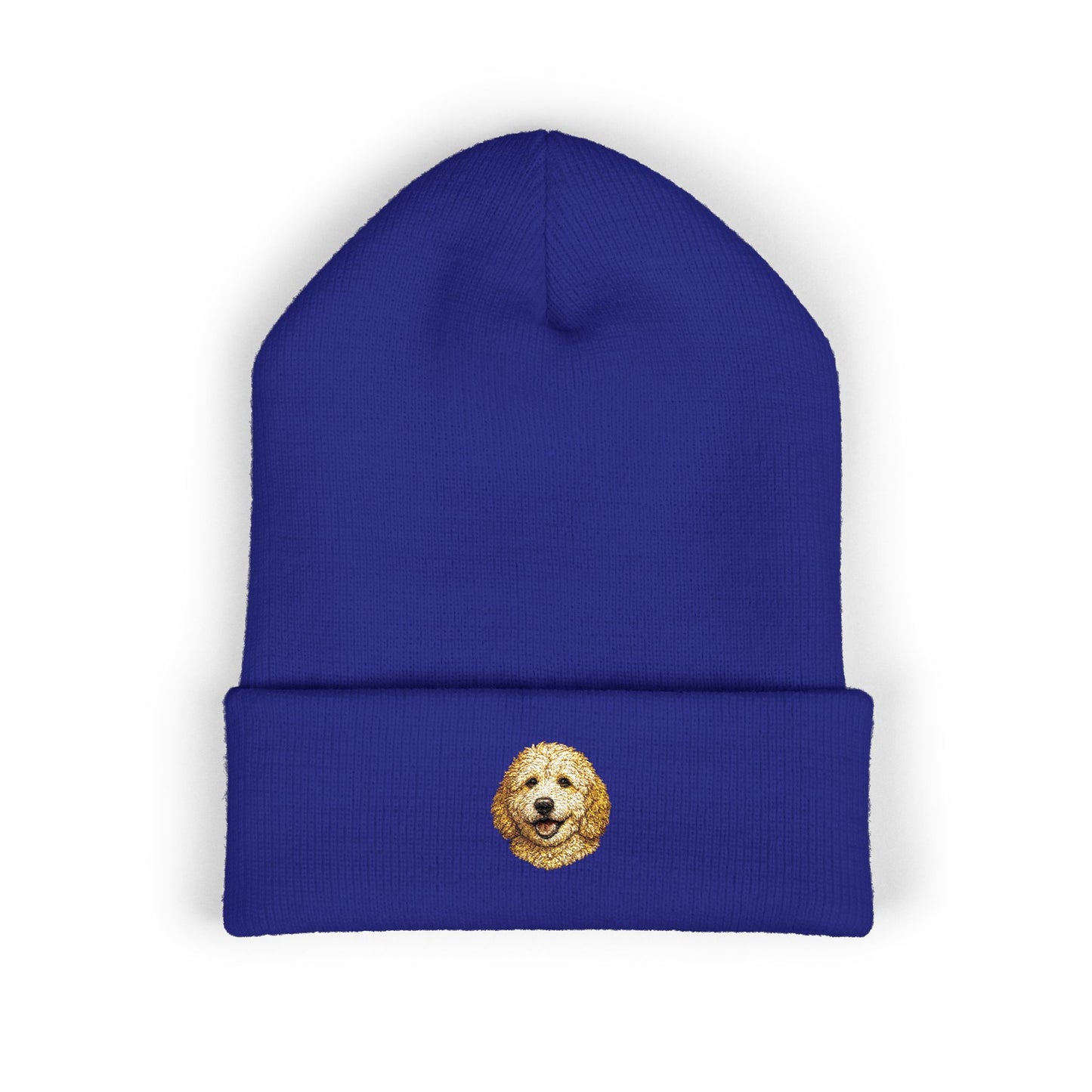 Golden Doodle Embroidered Beanie | Cuffed Knit Hat