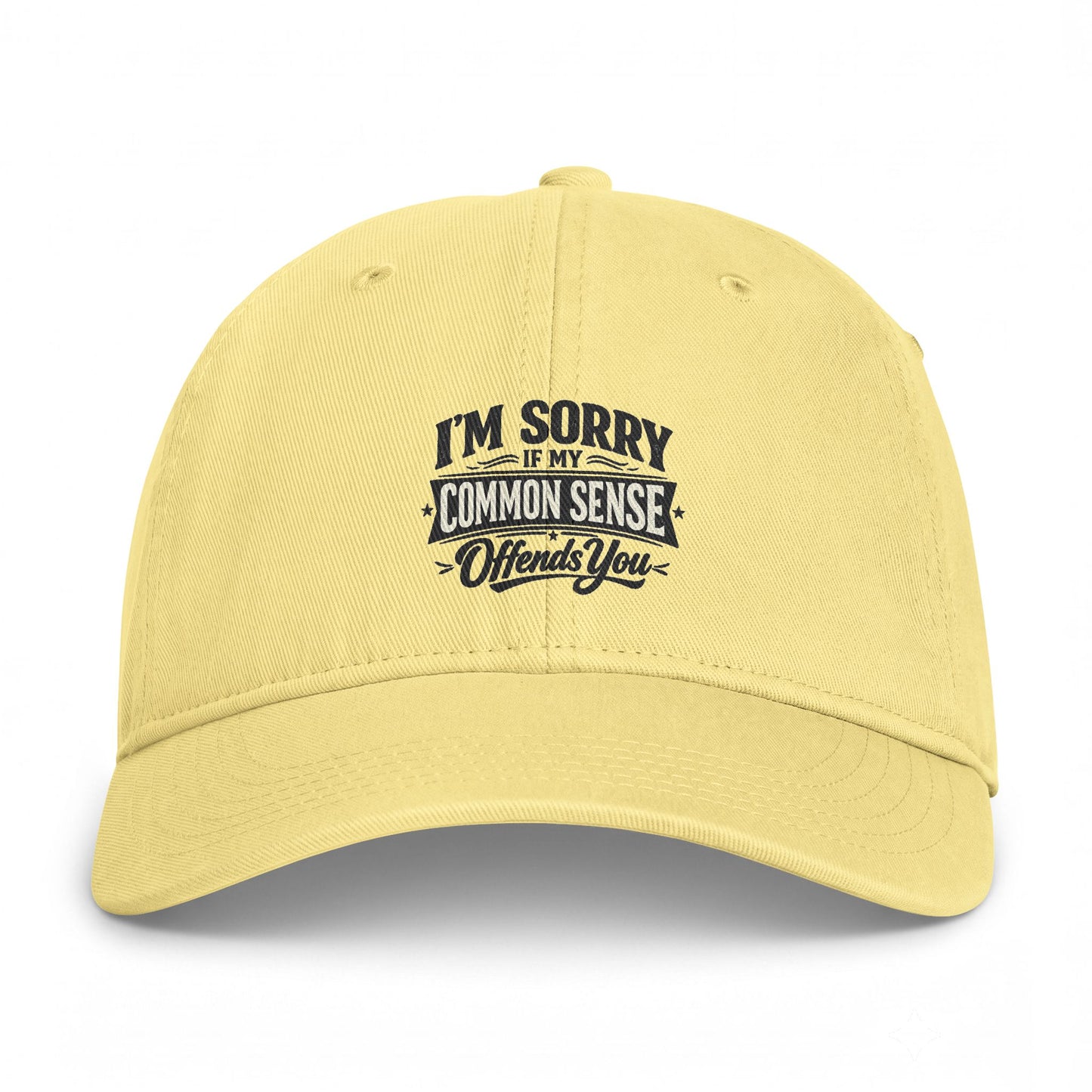 Coastal Washed Cap — "I’m Sorry if My Common Sense Offends" Baseball Hat