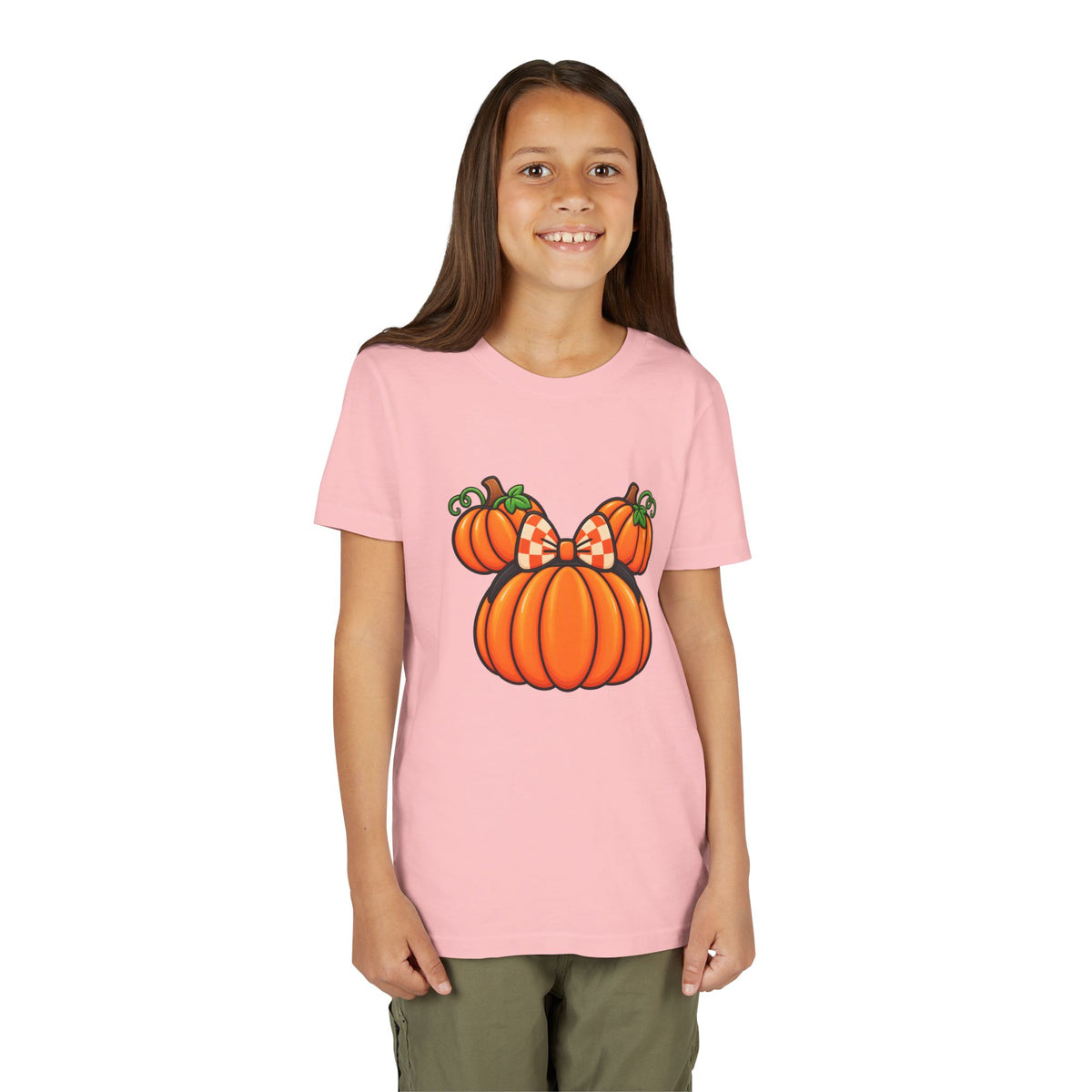 Fall Pumpkin Ears Youth Tee | Halloween Fall Pumpkin Tee