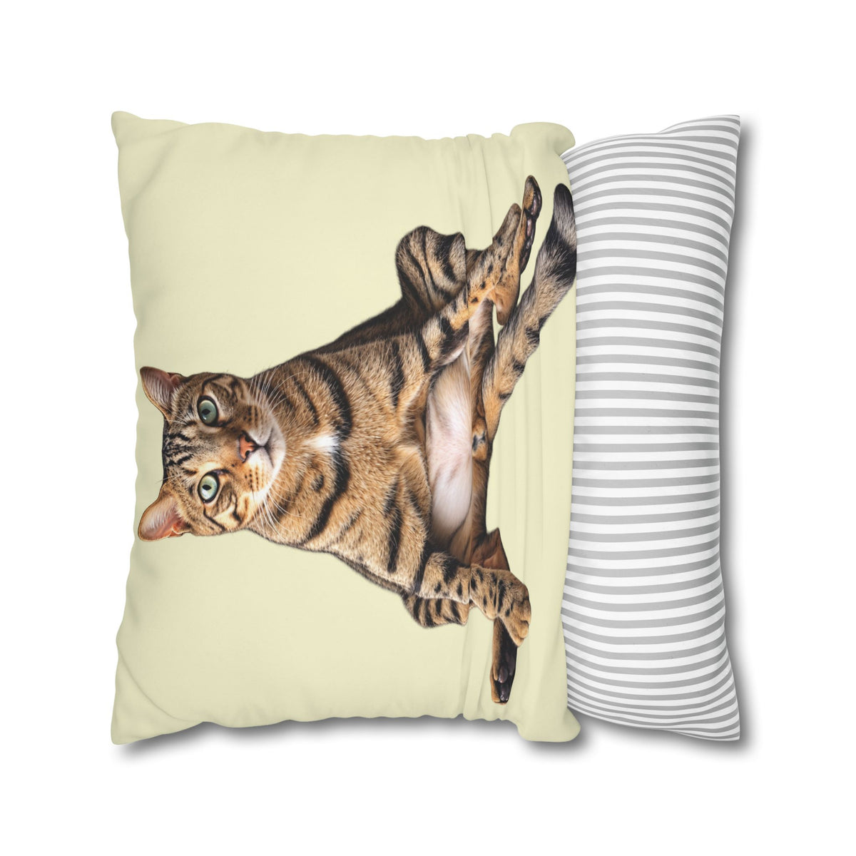 Savannah cat Square Poly Canvas Pillowcase